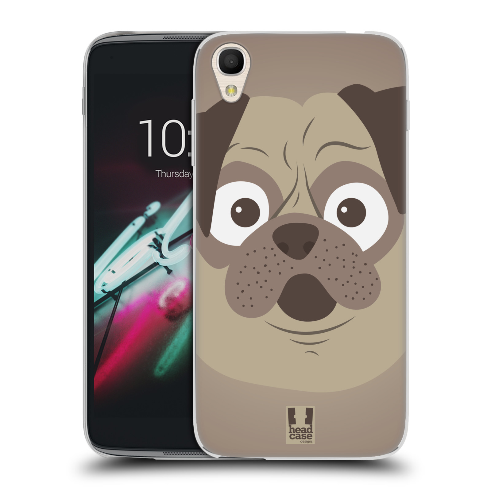 HEAD CASE silikonový obal na mobil Alcatel Idol 3 OT-6039Y (4.7) vzor Cartoon Karikatura barevná kreslená zvířátka pes mopsík