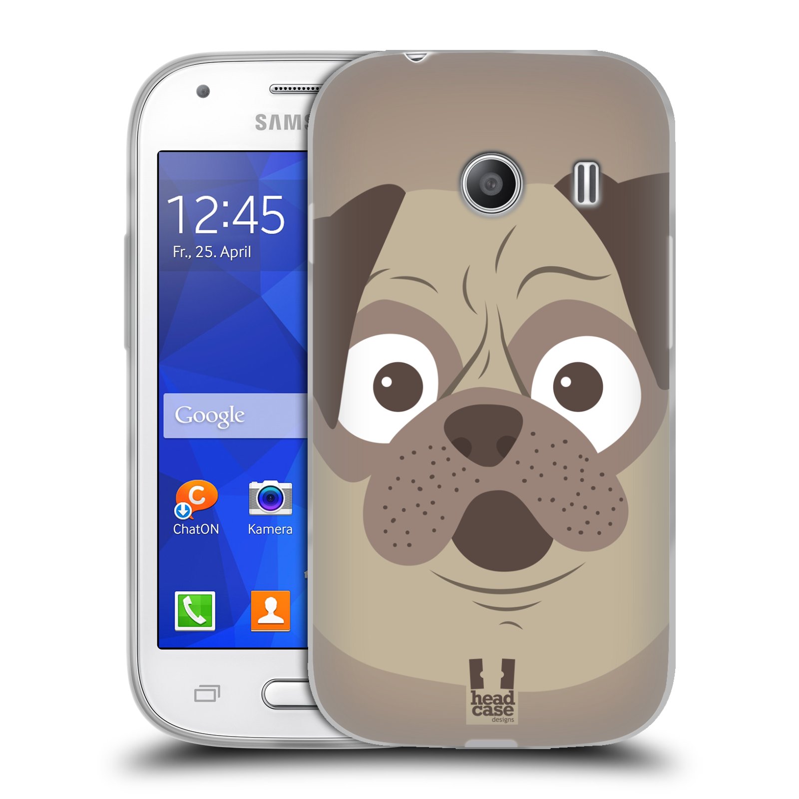 HEAD CASE silikonový obal na mobil Samsung Galaxy Ace Style (G310) vzor Cartoon Karikatura barevná kreslená zvířátka pes mopsík