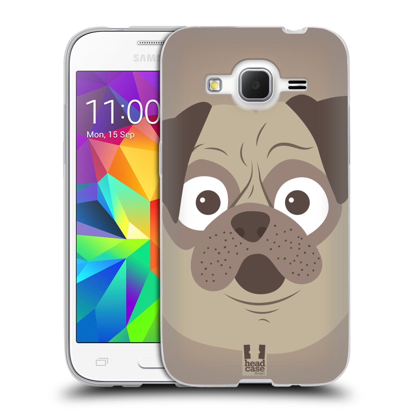 HEAD CASE silikonový obal na mobil Samsung Galaxy Core Prime (G360) vzor Cartoon Karikatura barevná kreslená zvířátka pes mopsík