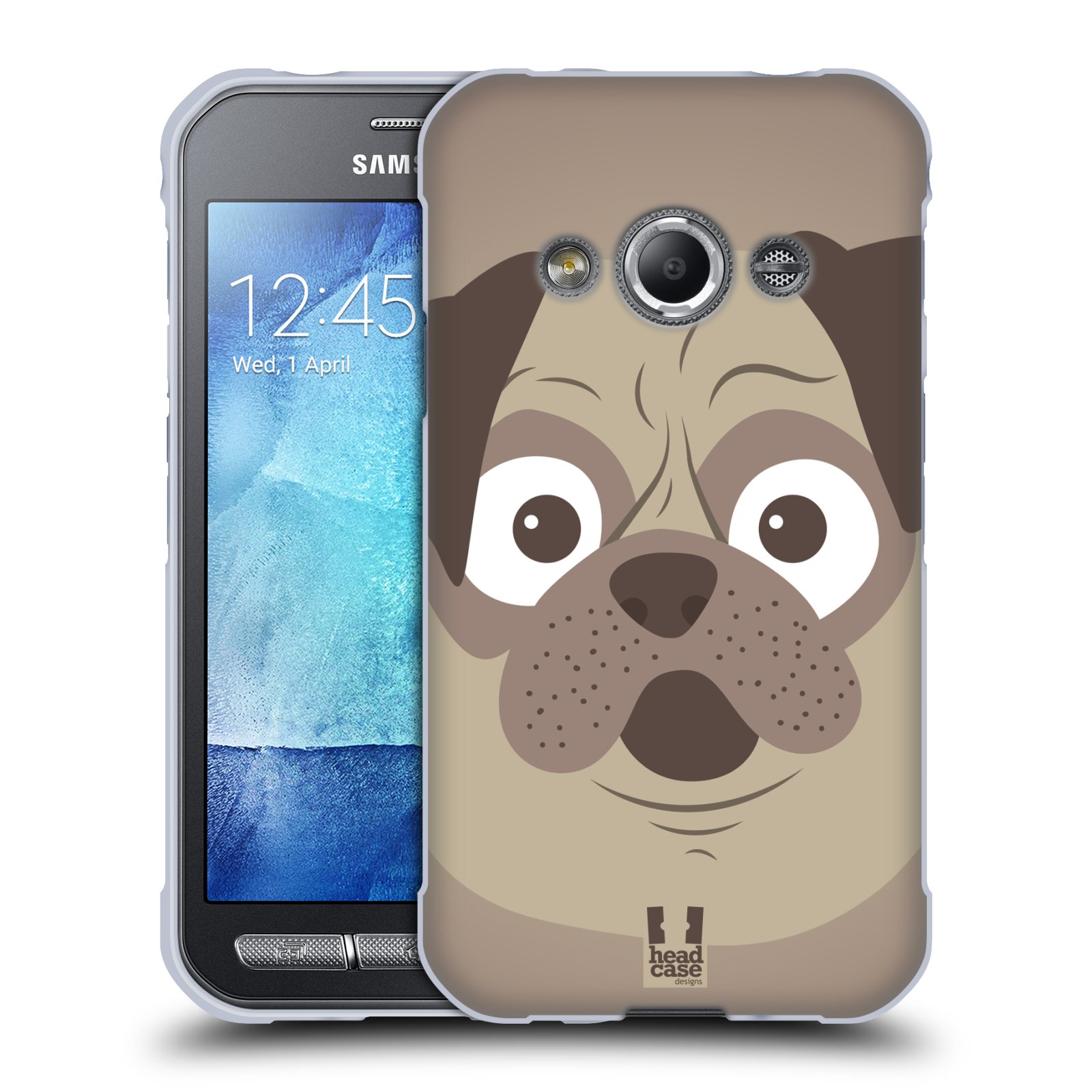 HEAD CASE silikonový obal na mobil Samsung Galaxy Xcover 3 vzor Cartoon Karikatura barevná kreslená zvířátka pes mopsík