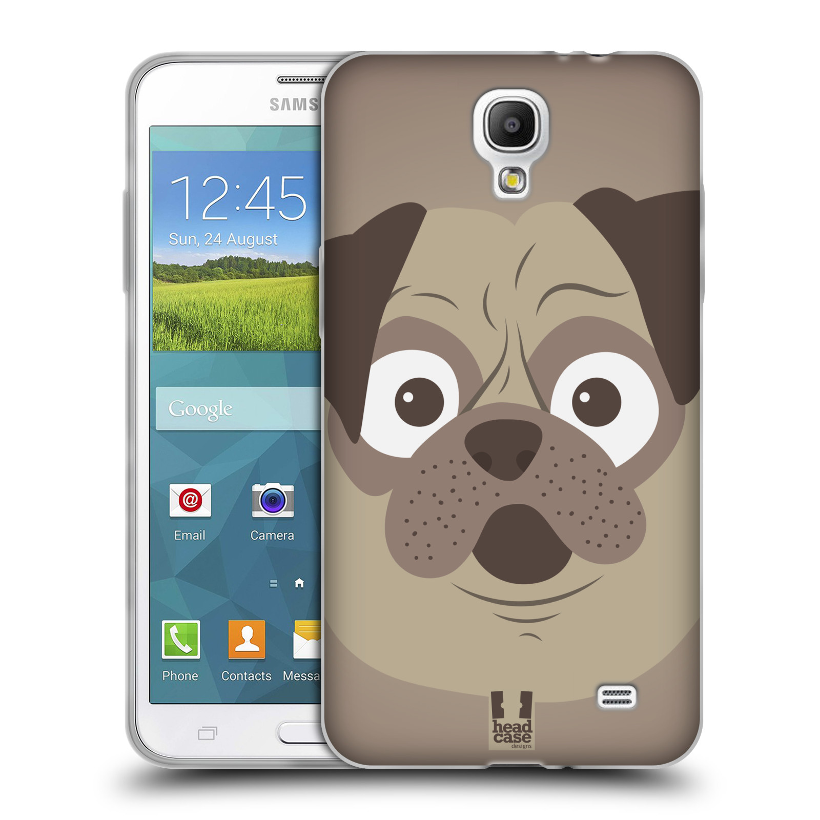 HEAD CASE silikonový obal na mobil Samsung Galaxy Mega 2 vzor Cartoon Karikatura barevná kreslená zvířátka pes mopsík