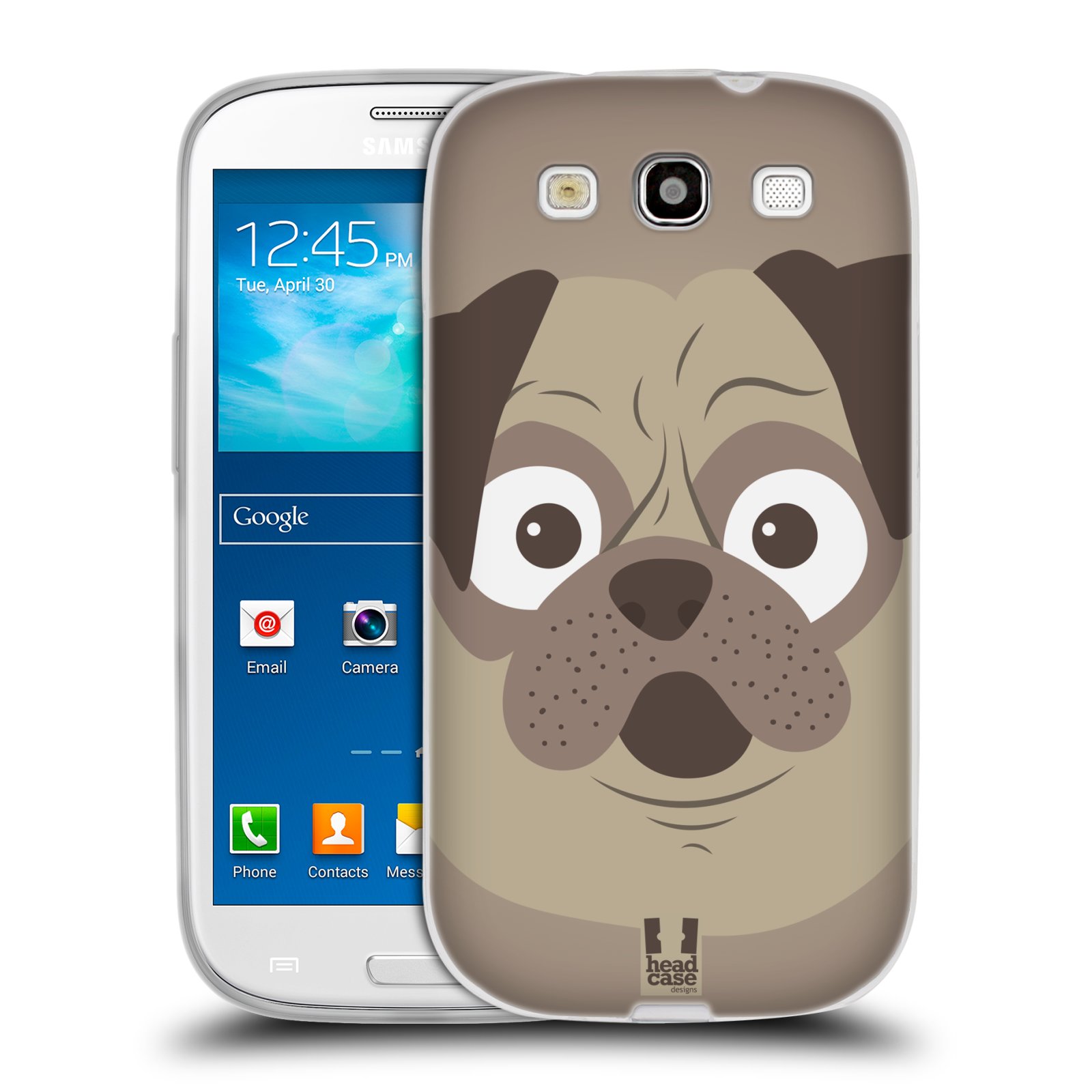 HEAD CASE silikonový obal na mobil Samsung Galaxy S3 i9300 vzor Cartoon Karikatura barevná kreslená zvířátka pes mopsík