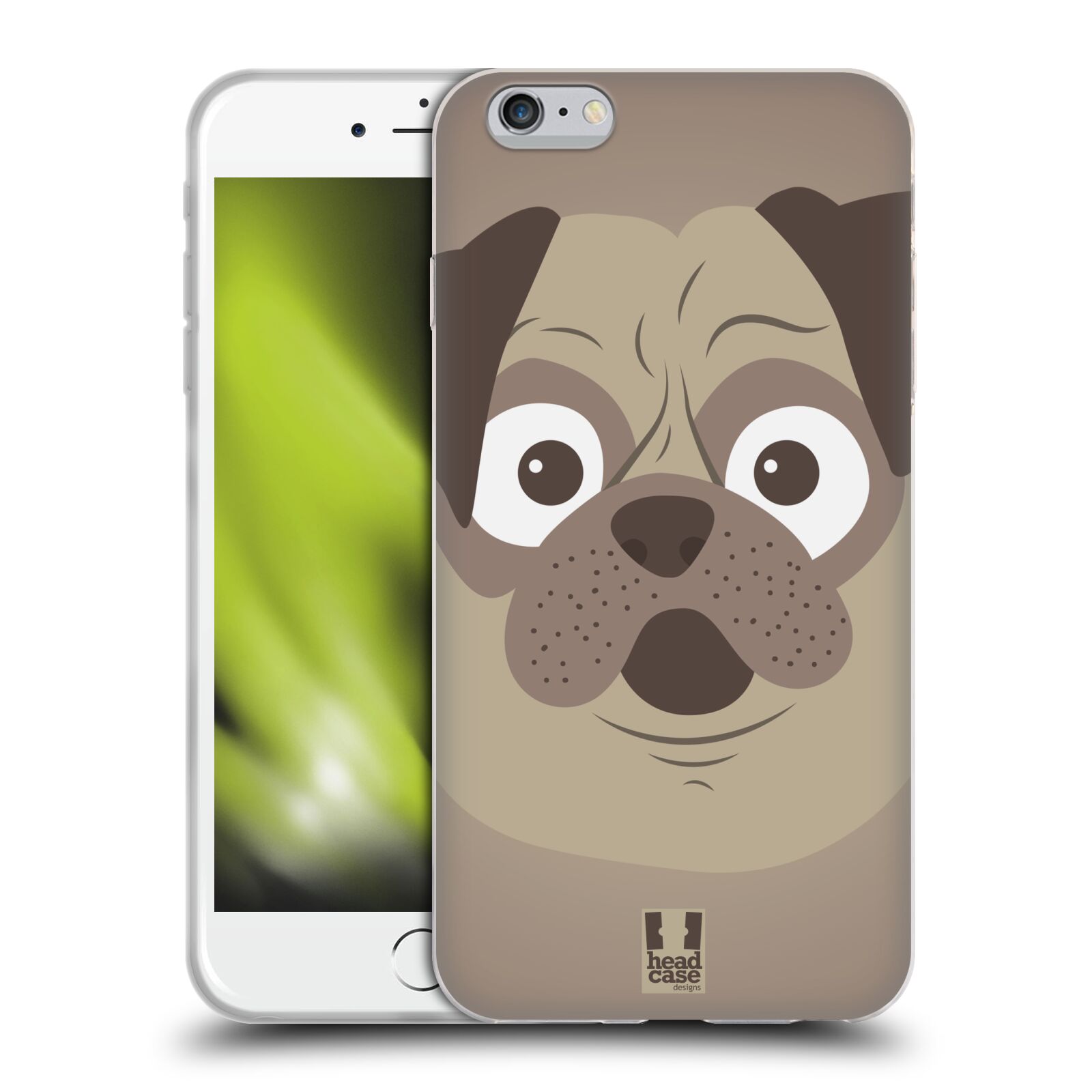 HEAD CASE silikonový obal na mobil Apple Iphone 6 PLUS/ 6S PLUS vzor Cartoon Karikatura barevná kreslená zvířátka pes mopsík