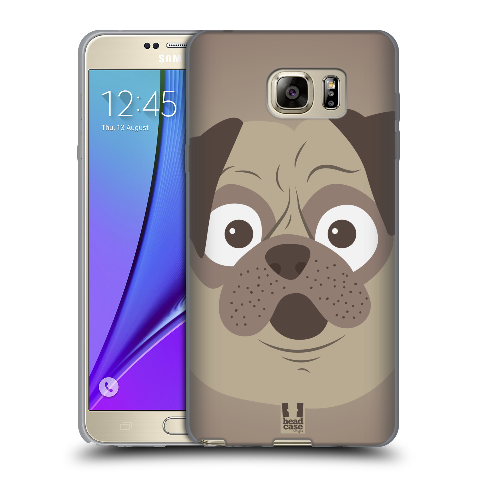 HEAD CASE silikonový obal na mobil Samsung Galaxy Note 5 (N920) vzor Cartoon Karikatura barevná kreslená zvířátka pes mopsík