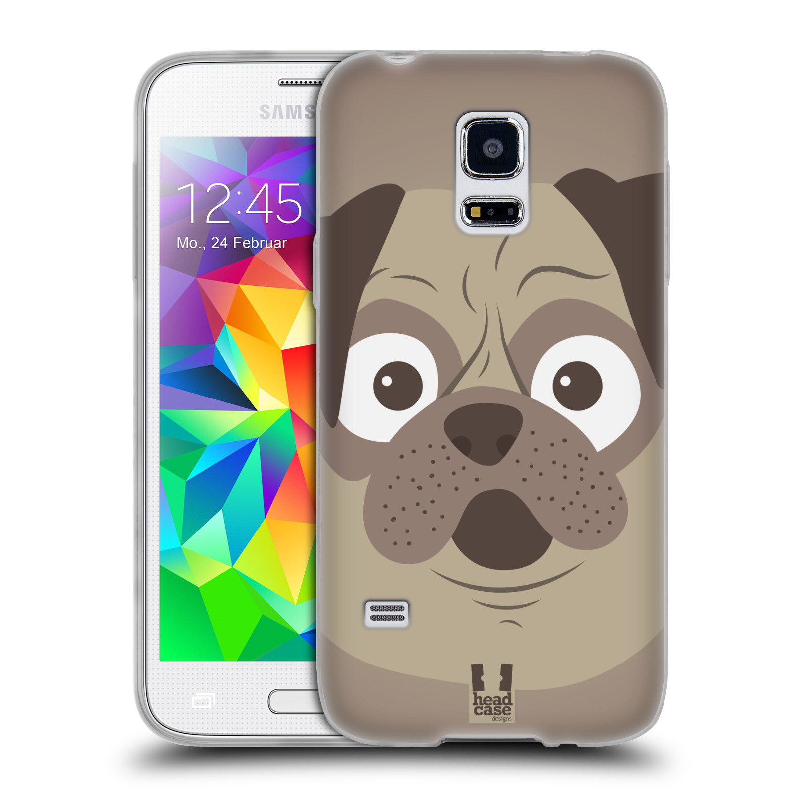 HEAD CASE silikonový obal na mobil Samsung Galaxy S5 MINI vzor Cartoon Karikatura barevná kreslená zvířátka pes mopsík