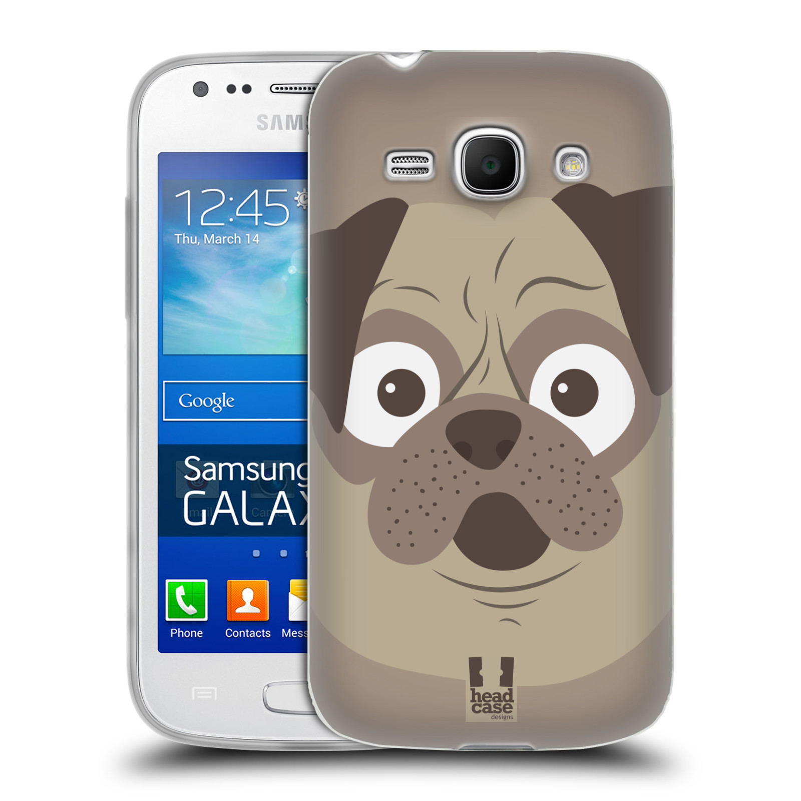 HEAD CASE silikonový obal na mobil Samsung Galaxy Ace 3 vzor Cartoon Karikatura barevná kreslená zvířátka pes mopsík