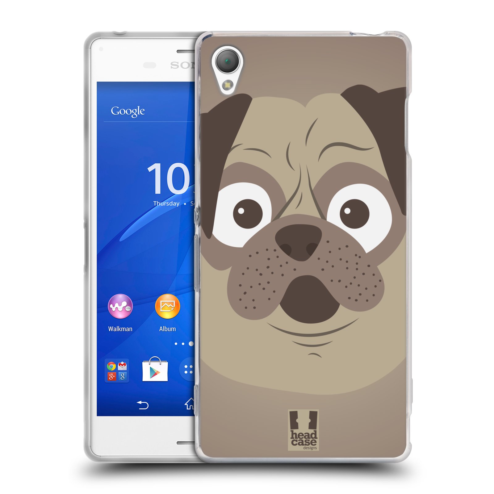 HEAD CASE silikonový obal na mobil Sony Xperia Z3 vzor Cartoon Karikatura barevná kreslená zvířátka pes mopsík