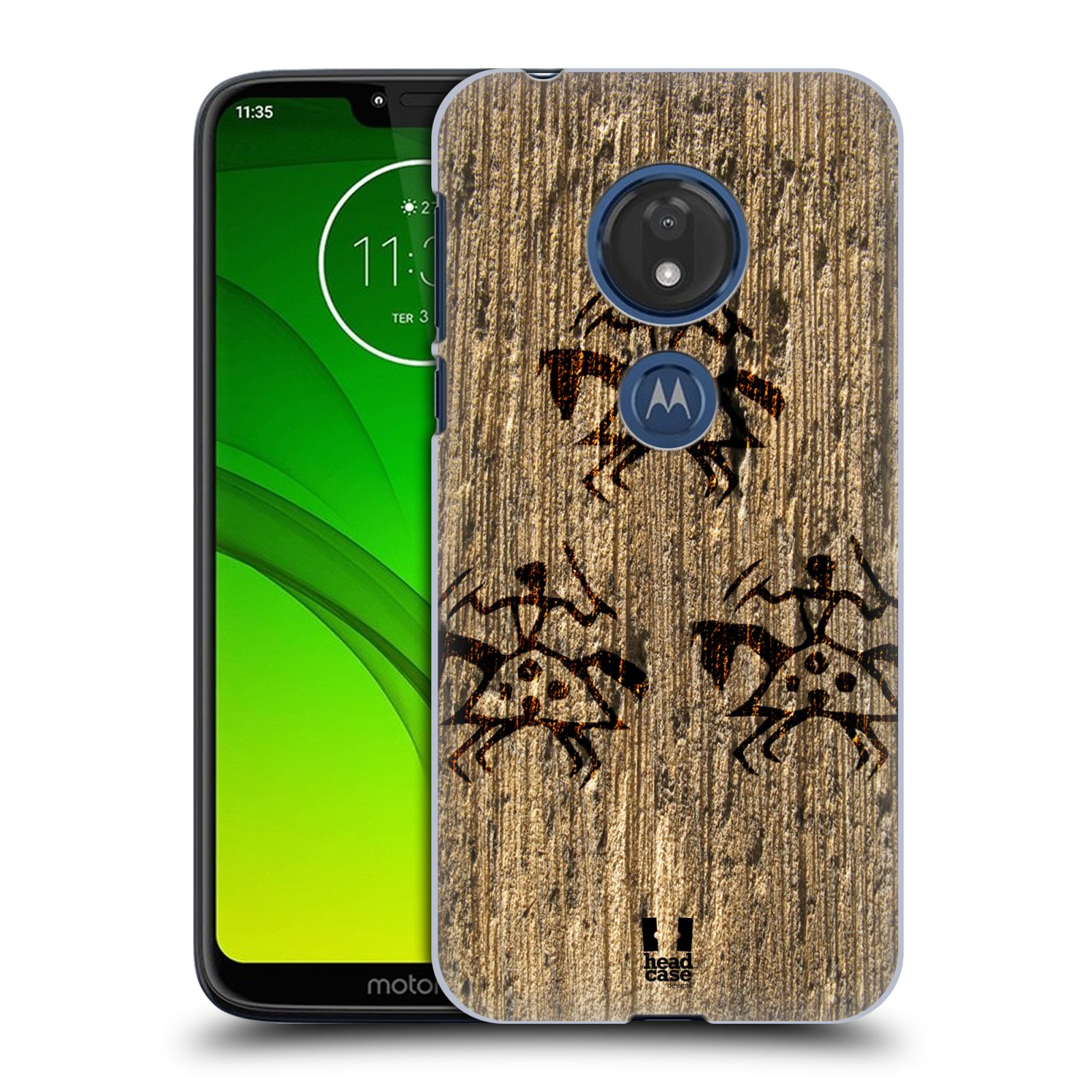 Pouzdro na mobil Motorola Moto G7 Play vzor Pravěké malby LOVCI