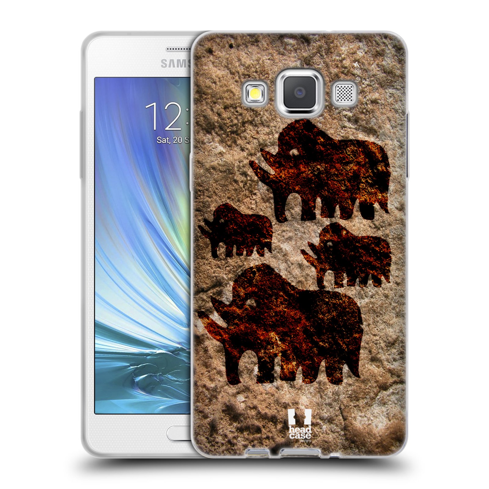 HEAD CASE silikonový obal na mobil Samsung Galaxy A5 vzor Pravěké malby MAMUT