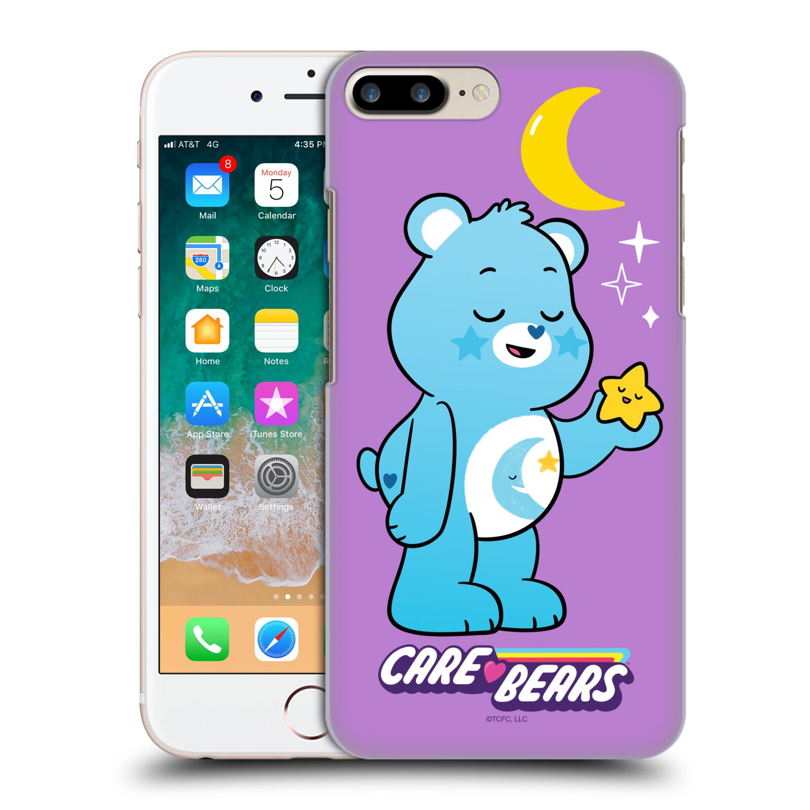 Zadní obal pro mobil Apple Iphone 7+ /  8+ - HEAD CASE - Pohádka - Starostliví medvídci - spánek