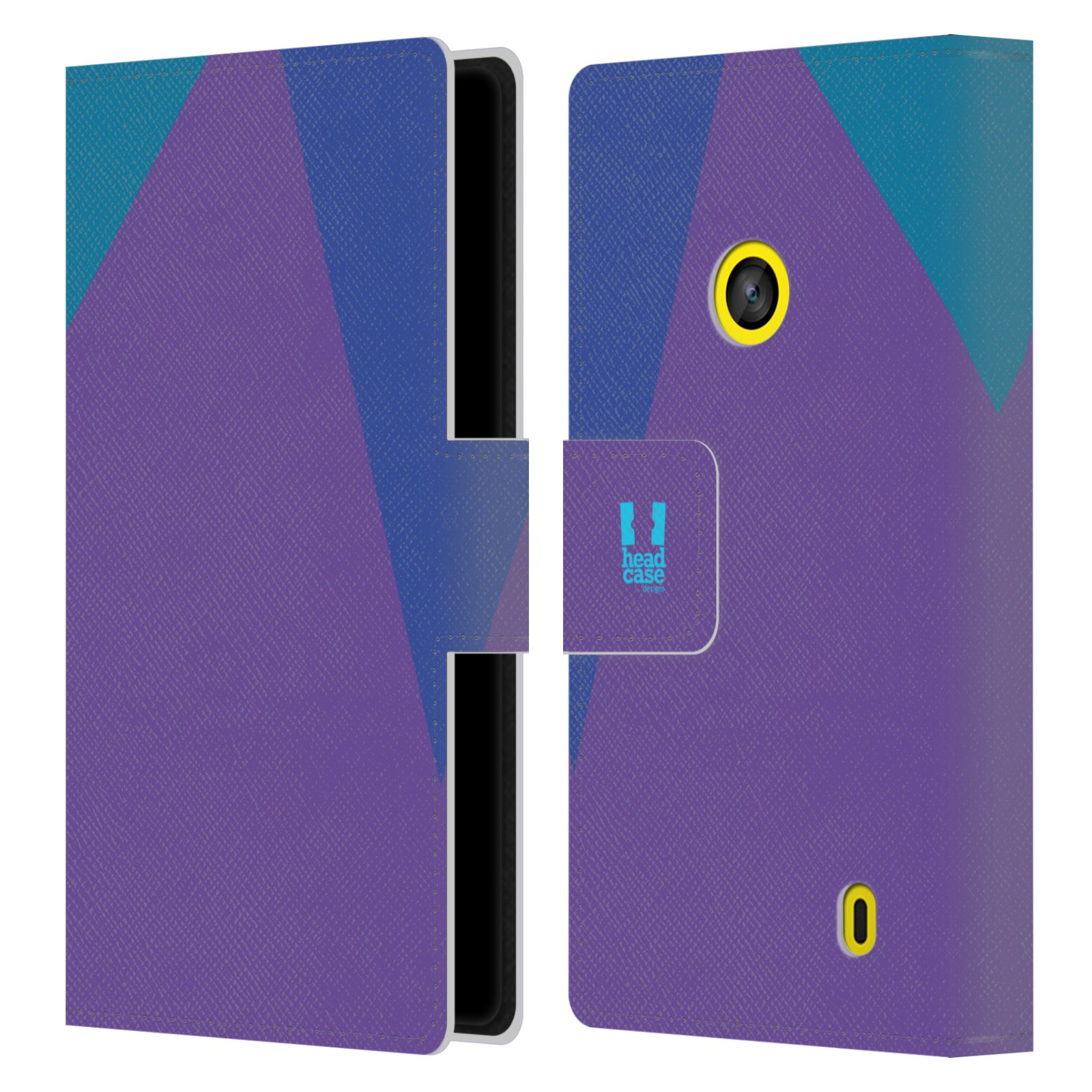HEAD CASE Flipové pouzdro pro mobil Nokia LUMIA 520/525 barevné tvary fialová feminine