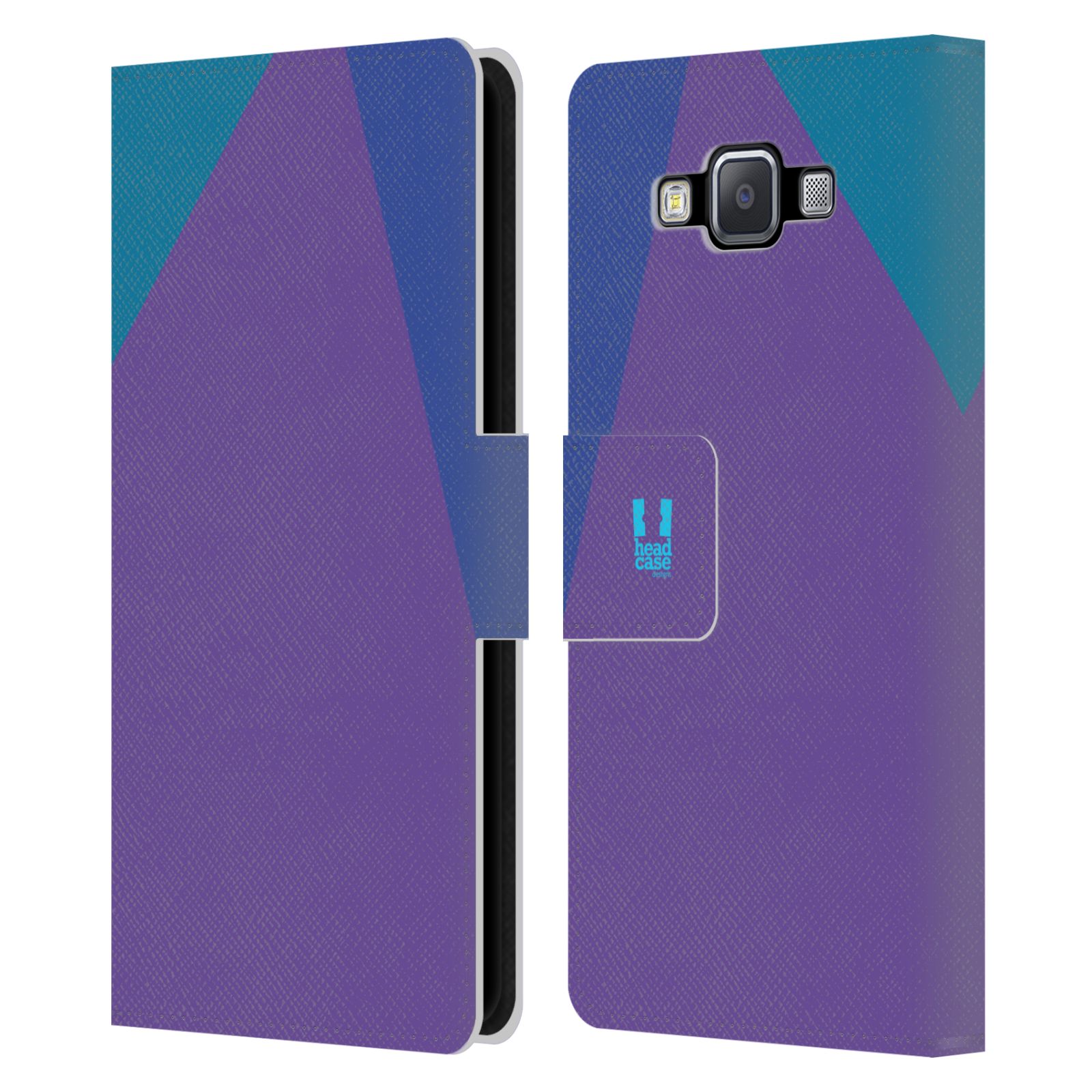 HEAD CASE Flipové pouzdro pro mobil Samsung Galaxy A5 barevné tvary fialová feminine