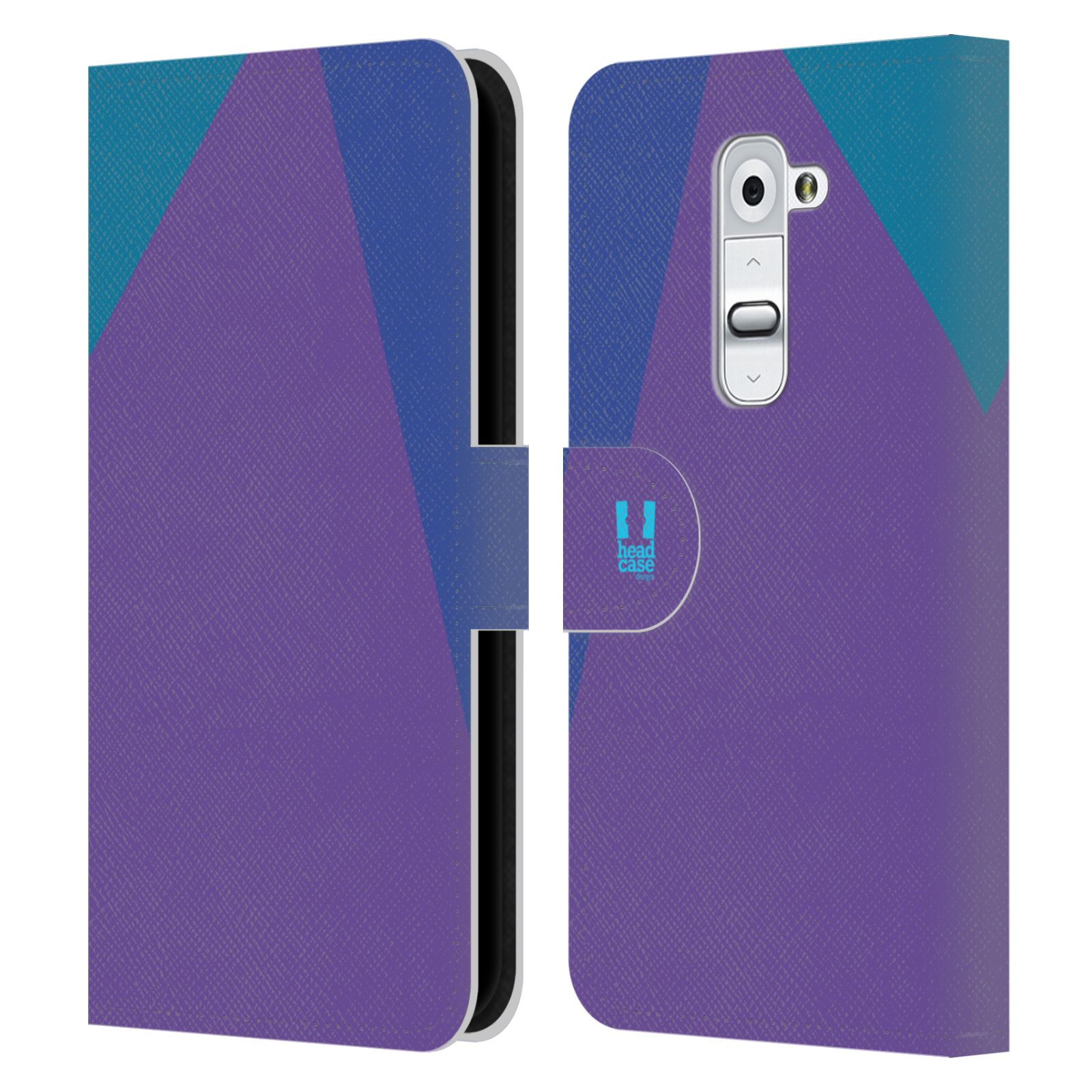 HEAD CASE Flipové pouzdro pro mobil LG G2 barevné tvary fialová feminine