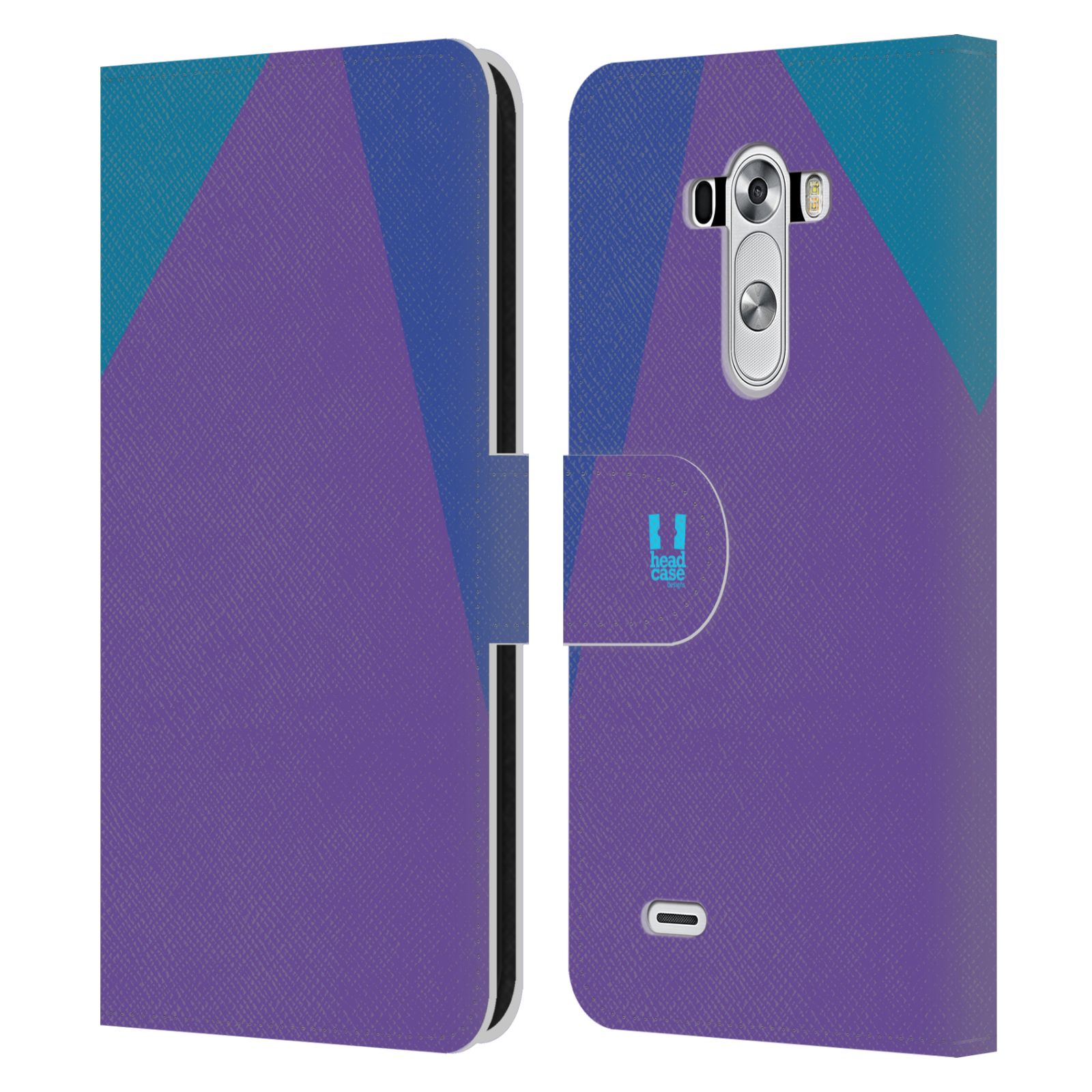 HEAD CASE Flipové pouzdro pro mobil LG G3 barevné tvary fialová feminine