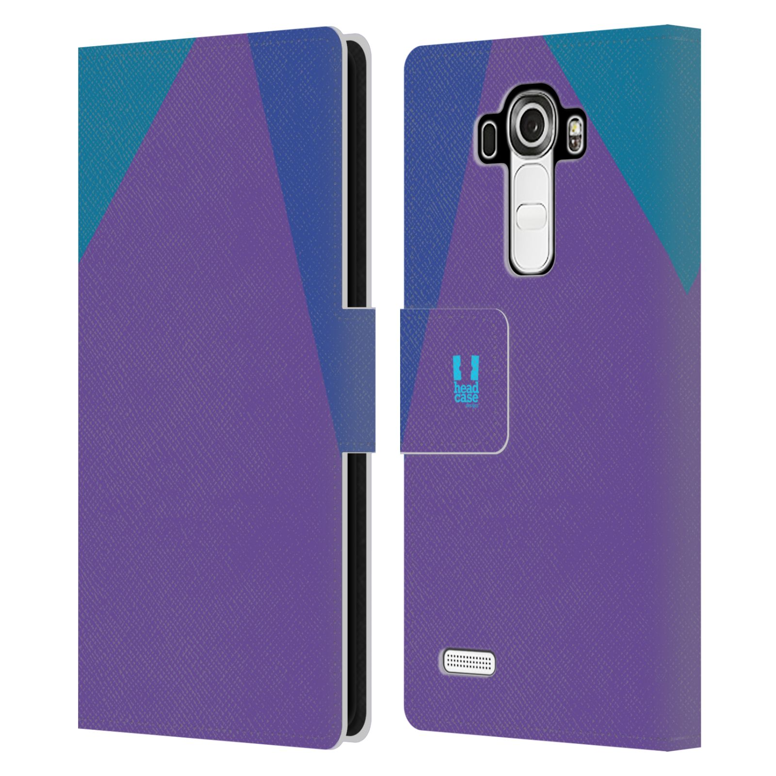 HEAD CASE Flipové pouzdro pro mobil LG G4 barevné tvary fialová feminine