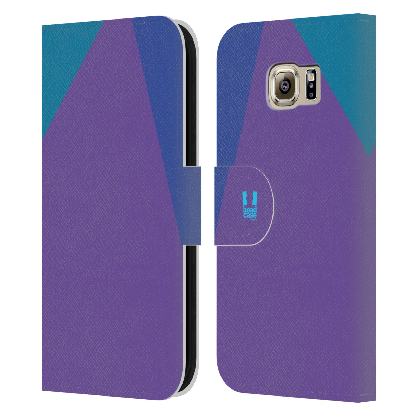 HEAD CASE Flipové pouzdro pro mobil Samsung Galaxy S6 barevné tvary fialová feminine