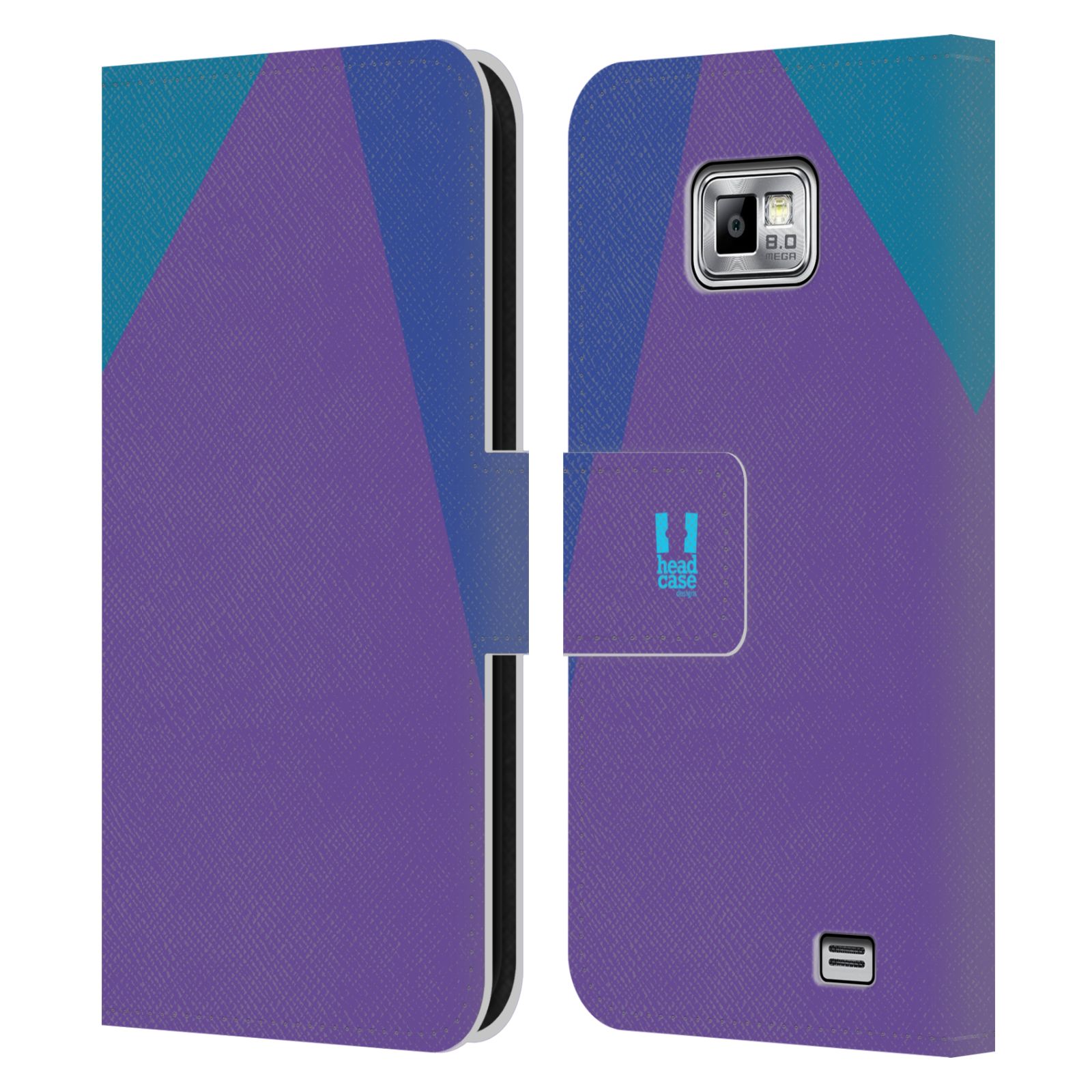HEAD CASE Flipové pouzdro pro mobil Samsung Galaxy S2 i9100 barevné tvary fialová feminine
