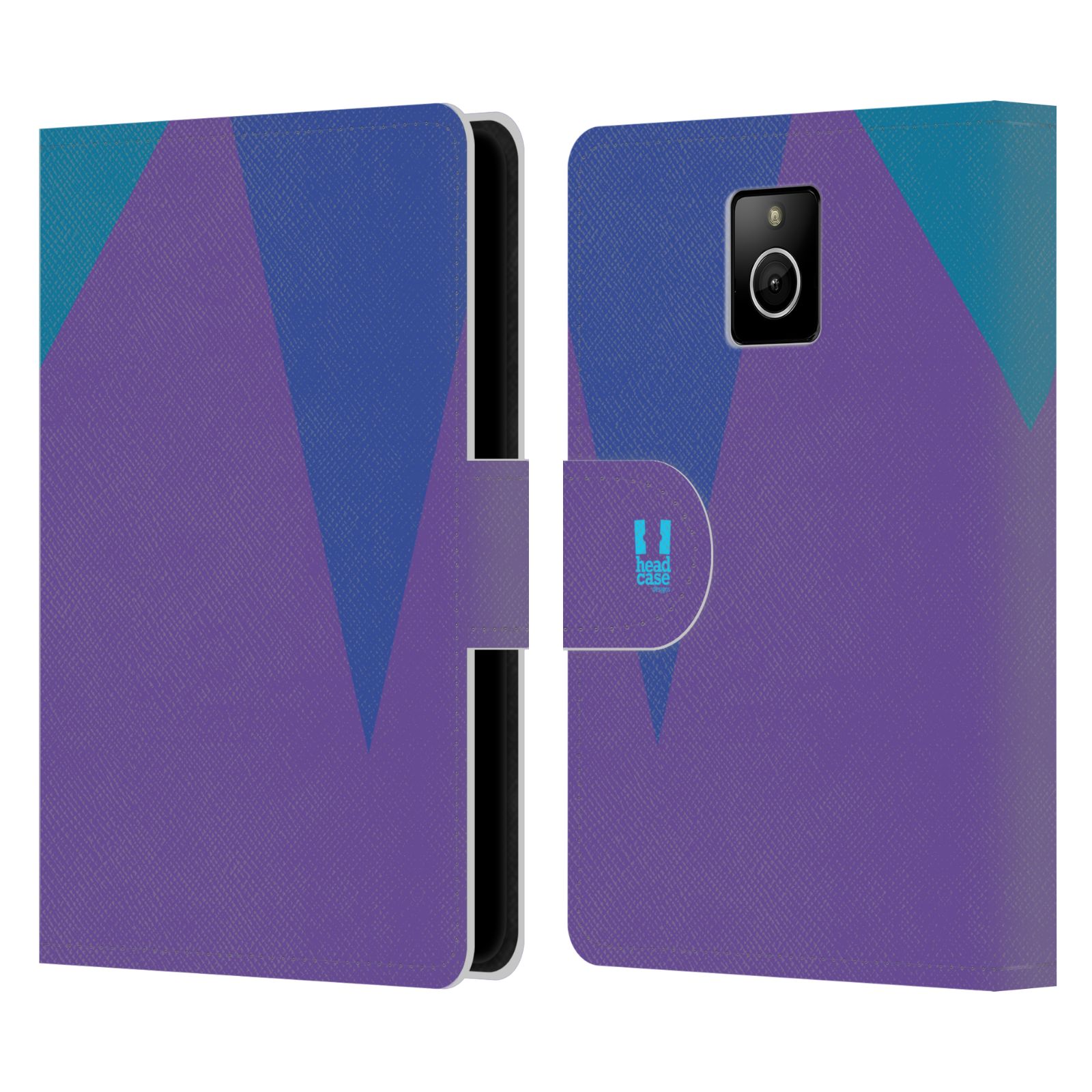 HEAD CASE Flipové pouzdro pro mobil Blackberry PASSPORT barevné tvary fialová feminine