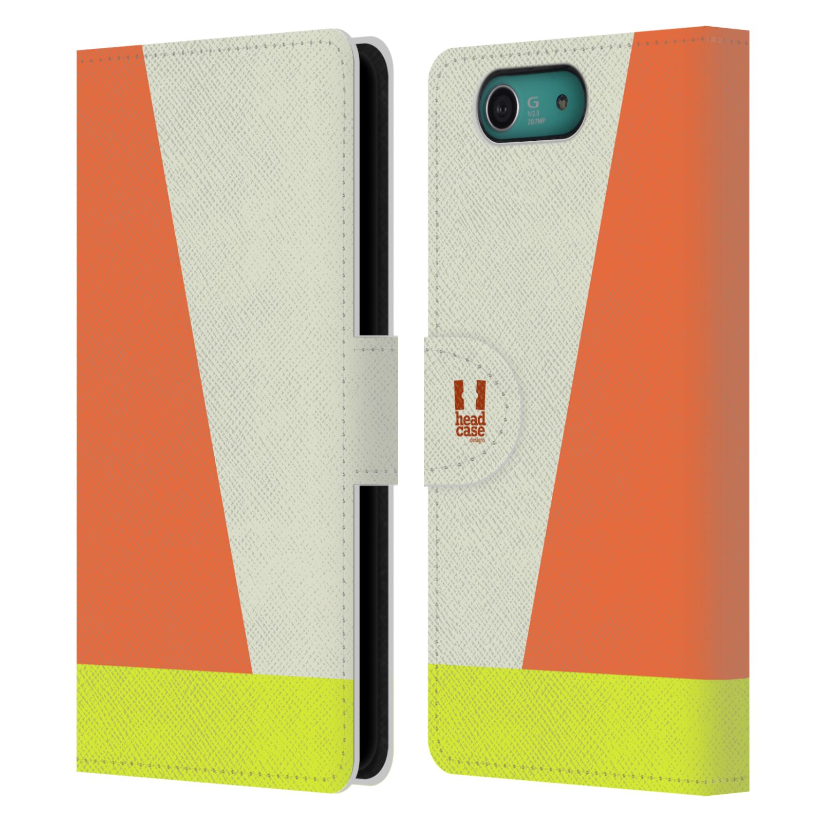 HEAD CASE Flipové pouzdro pro mobil SONY XPERIA Z3 COMPACT barevné tvary slonová kost