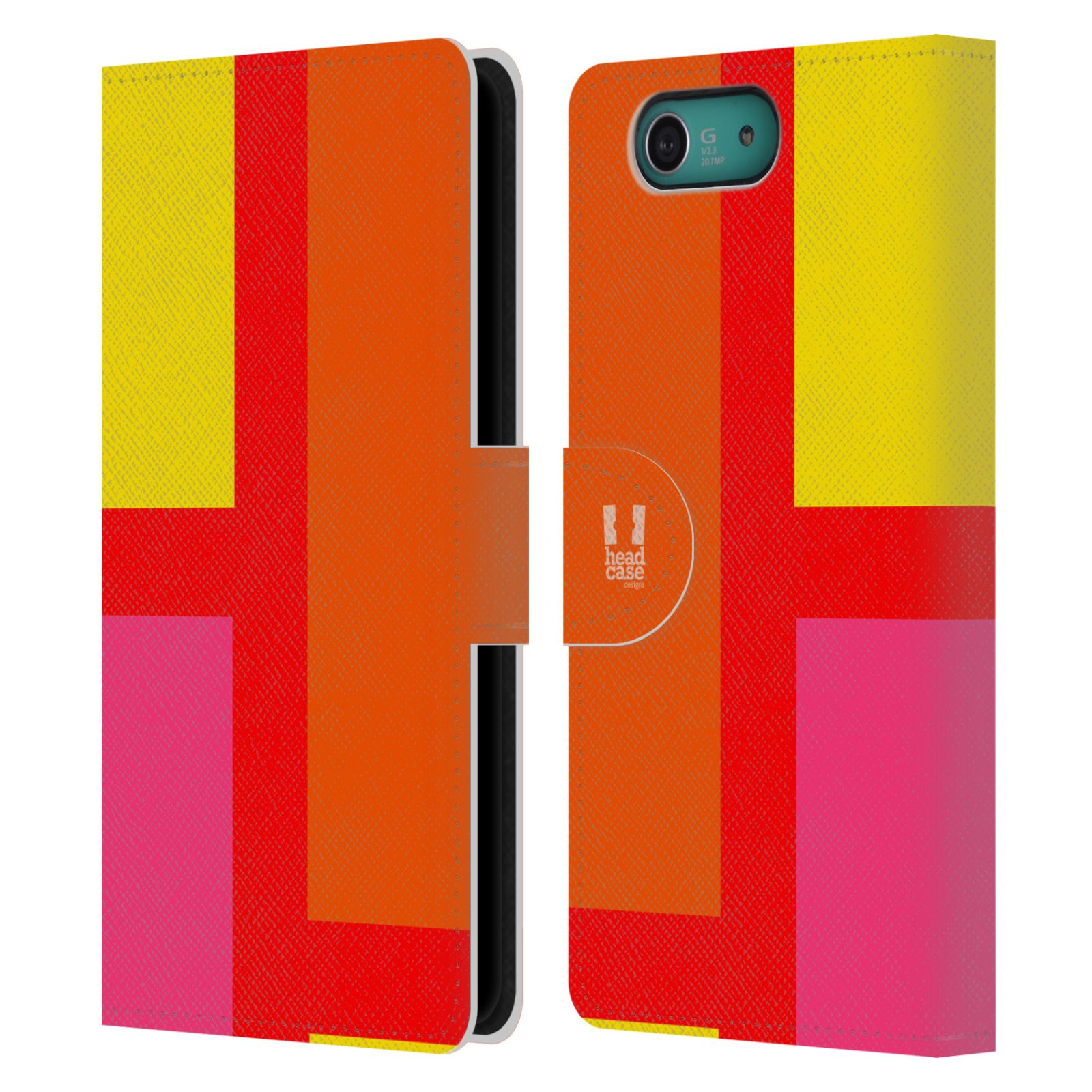 HEAD CASE Flipové pouzdro pro mobil SONY XPERIA Z3 COMPACT barevné tvary oranžová ulice
