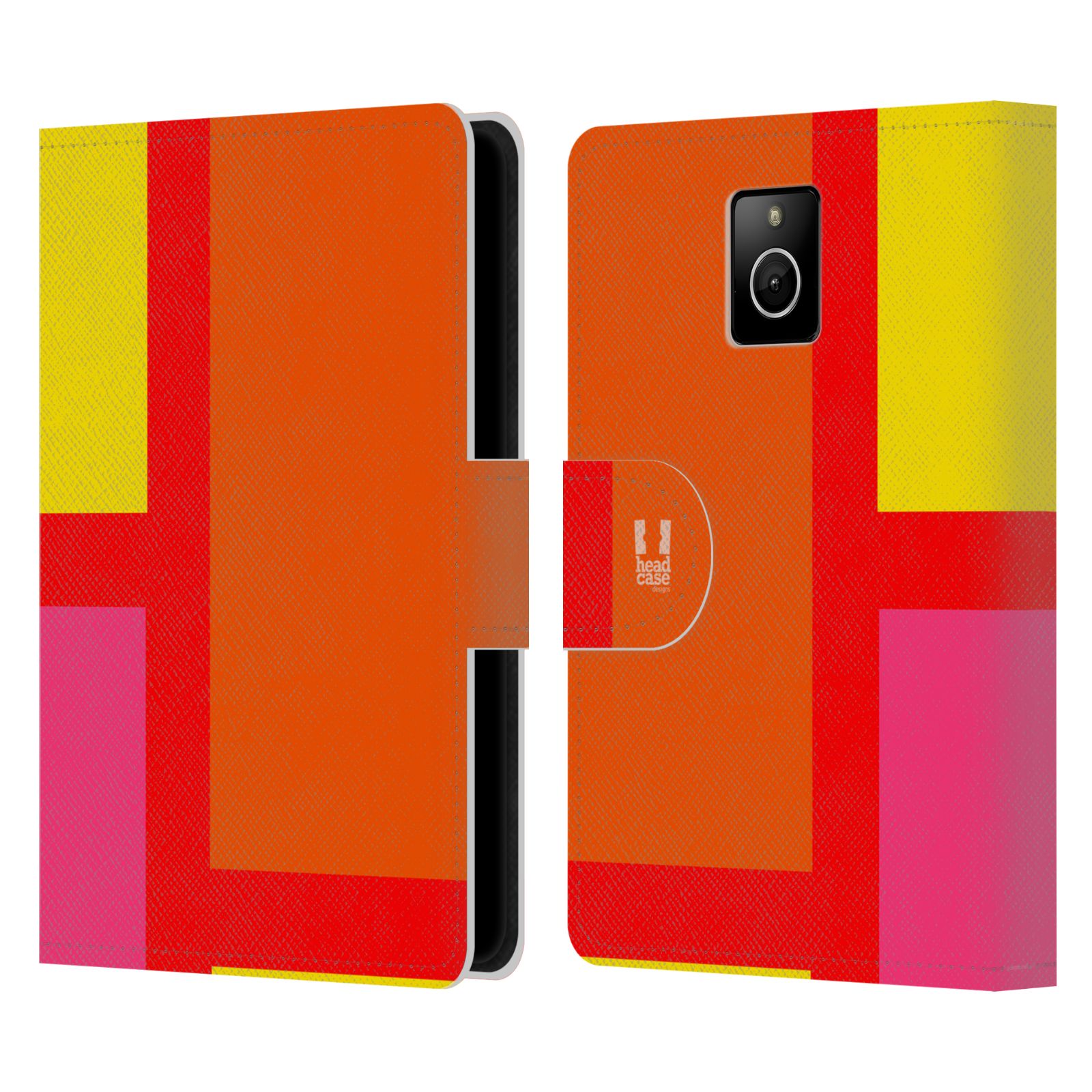 HEAD CASE Flipové pouzdro pro mobil Blackberry PASSPORT barevné tvary oranžová ulice