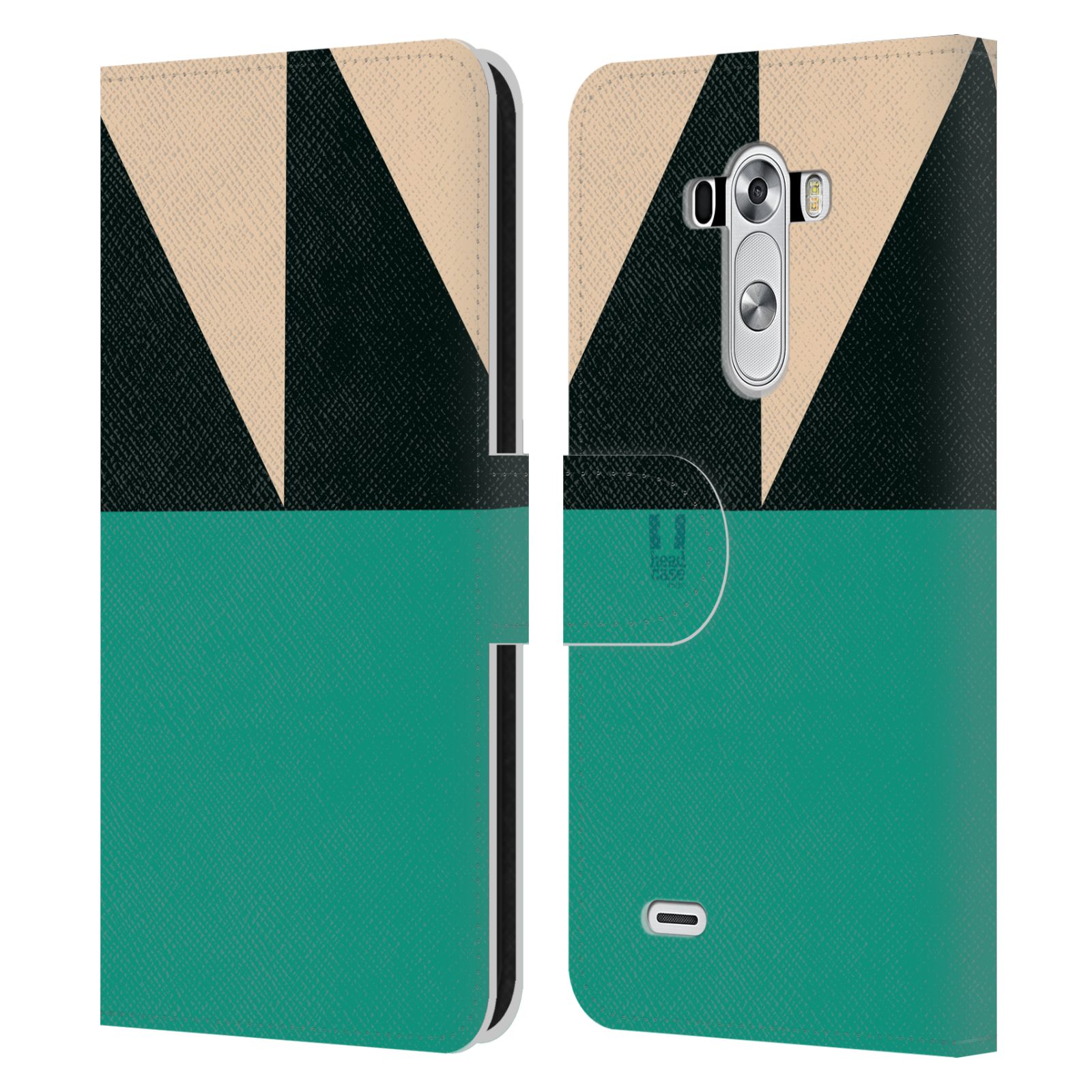HEAD CASE Flipové pouzdro pro mobil LG G3 barevné tvary moře modrá