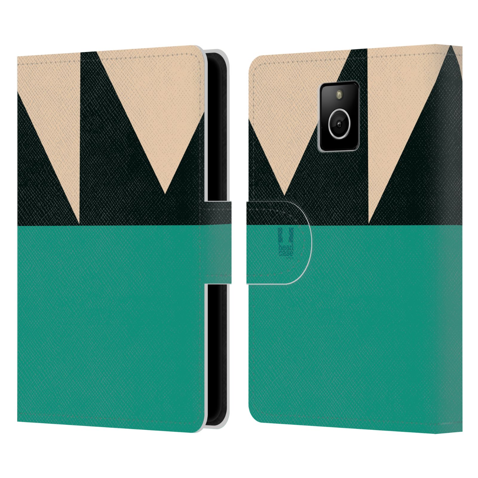 HEAD CASE Flipové pouzdro pro mobil Blackberry PASSPORT barevné tvary moře modrá