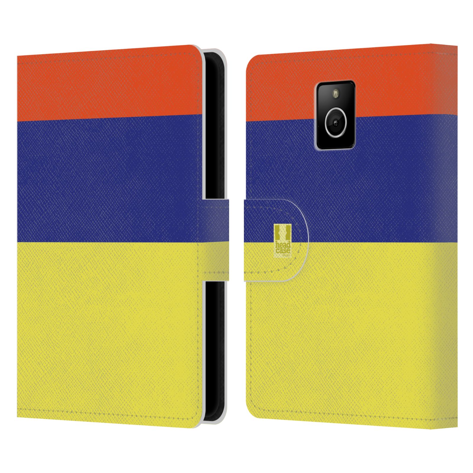 HEAD CASE Flipové pouzdro pro mobil Blackberry PASSPORT barevné tvary žlutá, modrá, červená