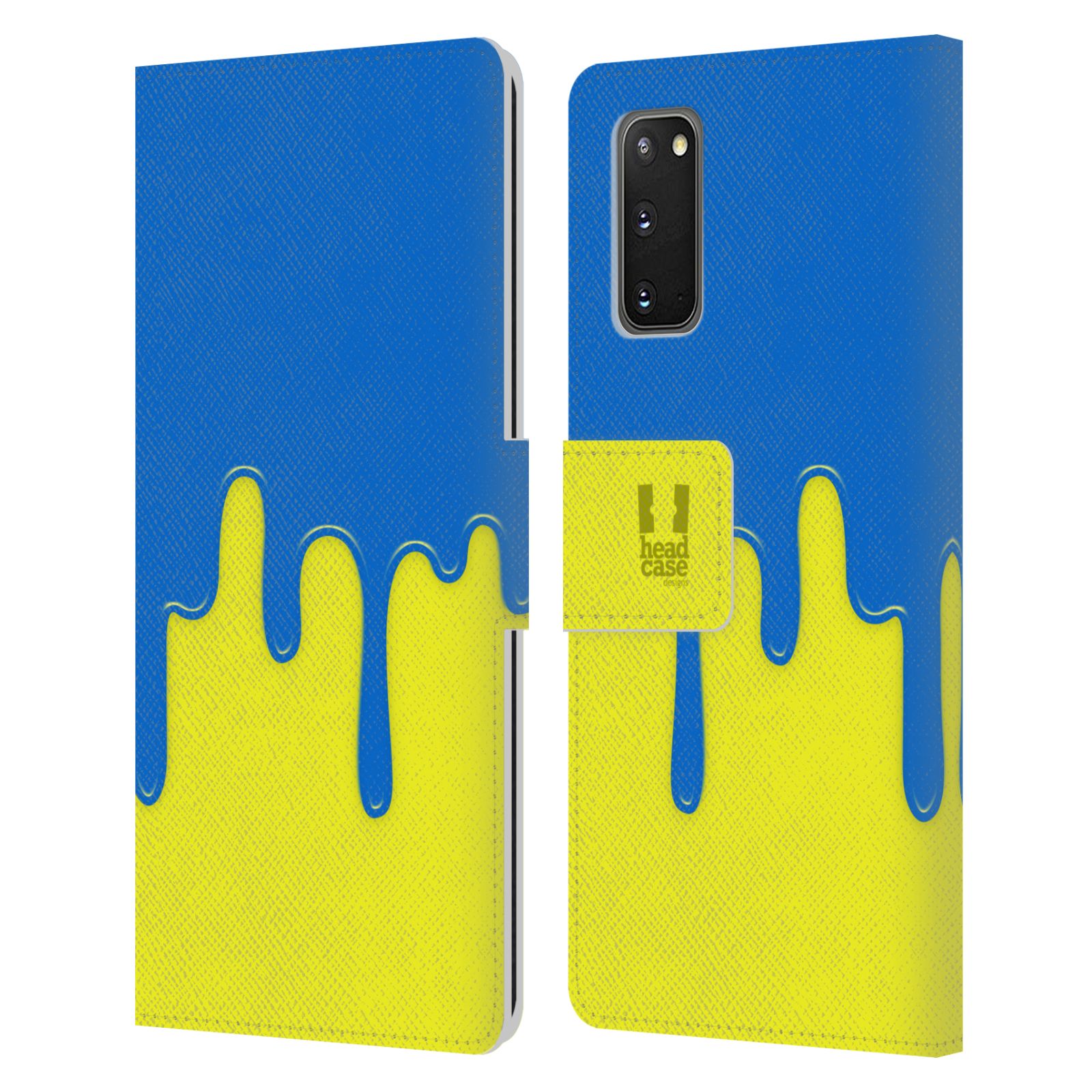 Pouzdro na mobil Samsung Galaxy S20 Rozlitá barva modrá a žlutá