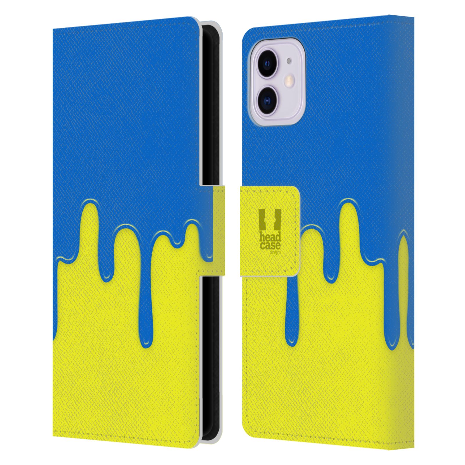 Pouzdro na mobil Apple Iphone 11 Rozlitá barva modrá a žlutá