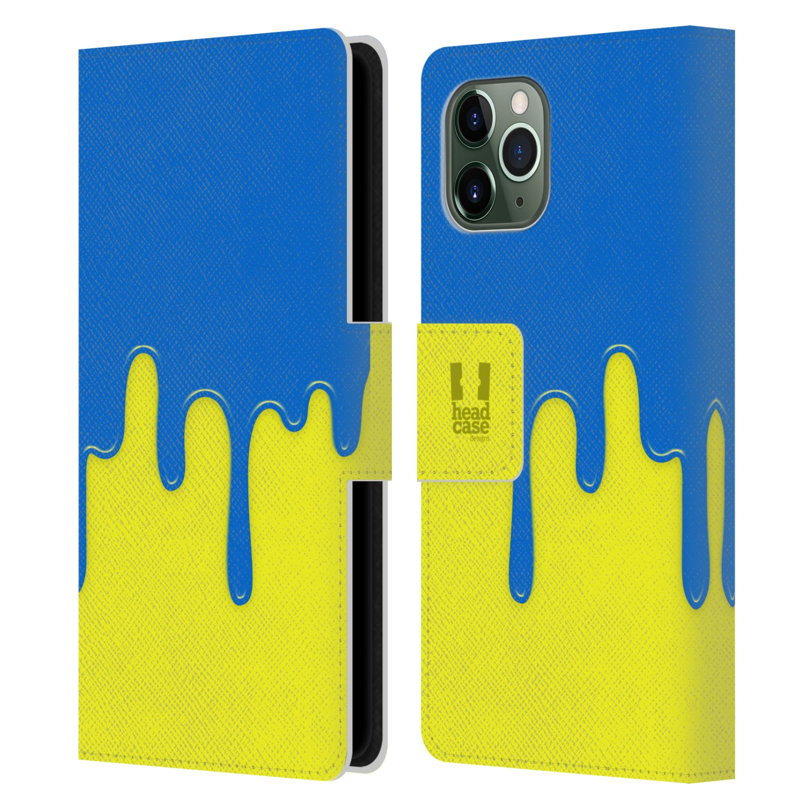 Pouzdro na mobil Apple Iphone 11 PRO Rozlitá barva modrá a žlutá