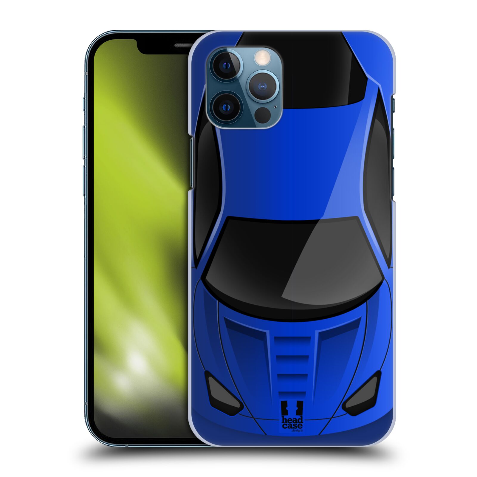 HEAD CASE plastový obal na mobil Apple Iphone 12 / Iphone 12 PRO vzor Auto horní pohled modrá