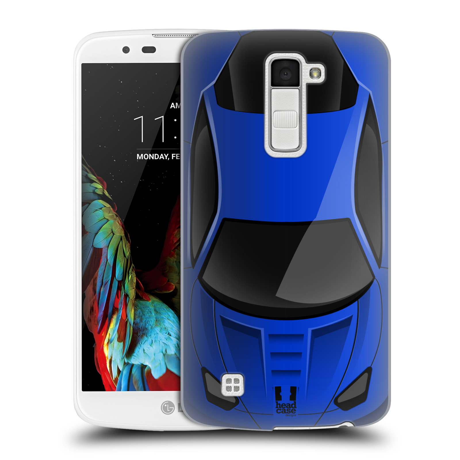 HEAD CASE plastový obal na mobil LG K10 vzor Auto horní pohled modrá