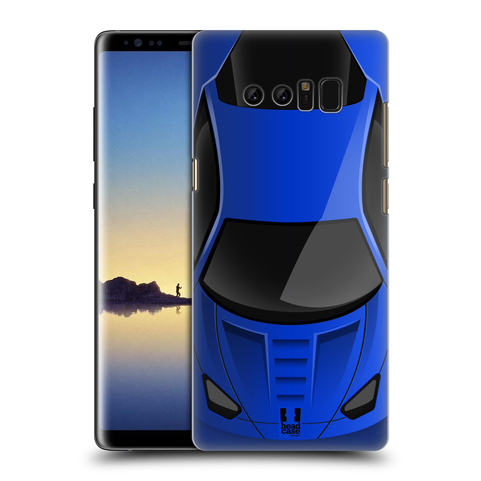 HEAD CASE plastový obal na mobil Samsung Galaxy Note 8 vzor Auto horní pohled modrá