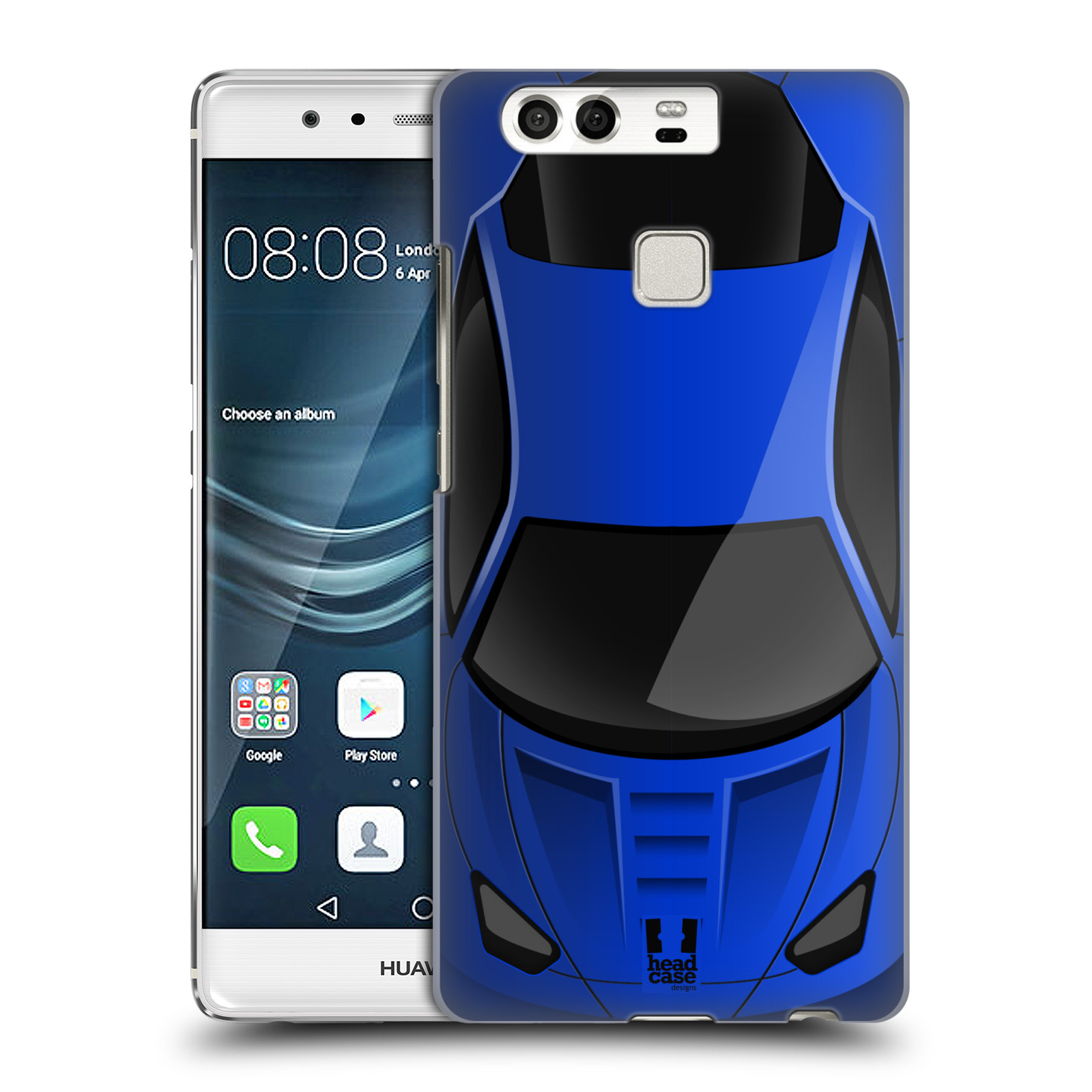 HEAD CASE plastový obal na mobil Huawei P9 / P9 DUAL SIM vzor Auto horní pohled modrá