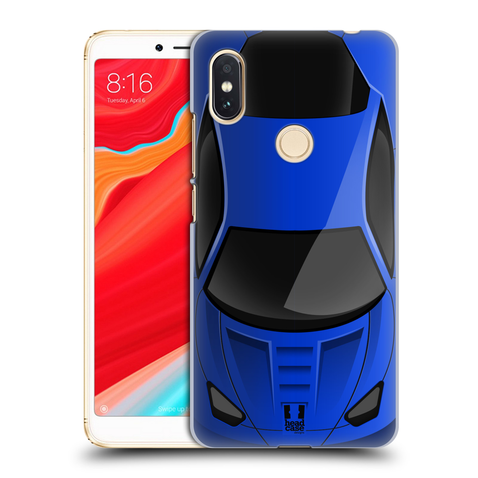 HEAD CASE plastový obal na mobil Xiaomi Redmi S2 vzor Auto horní pohled modrá