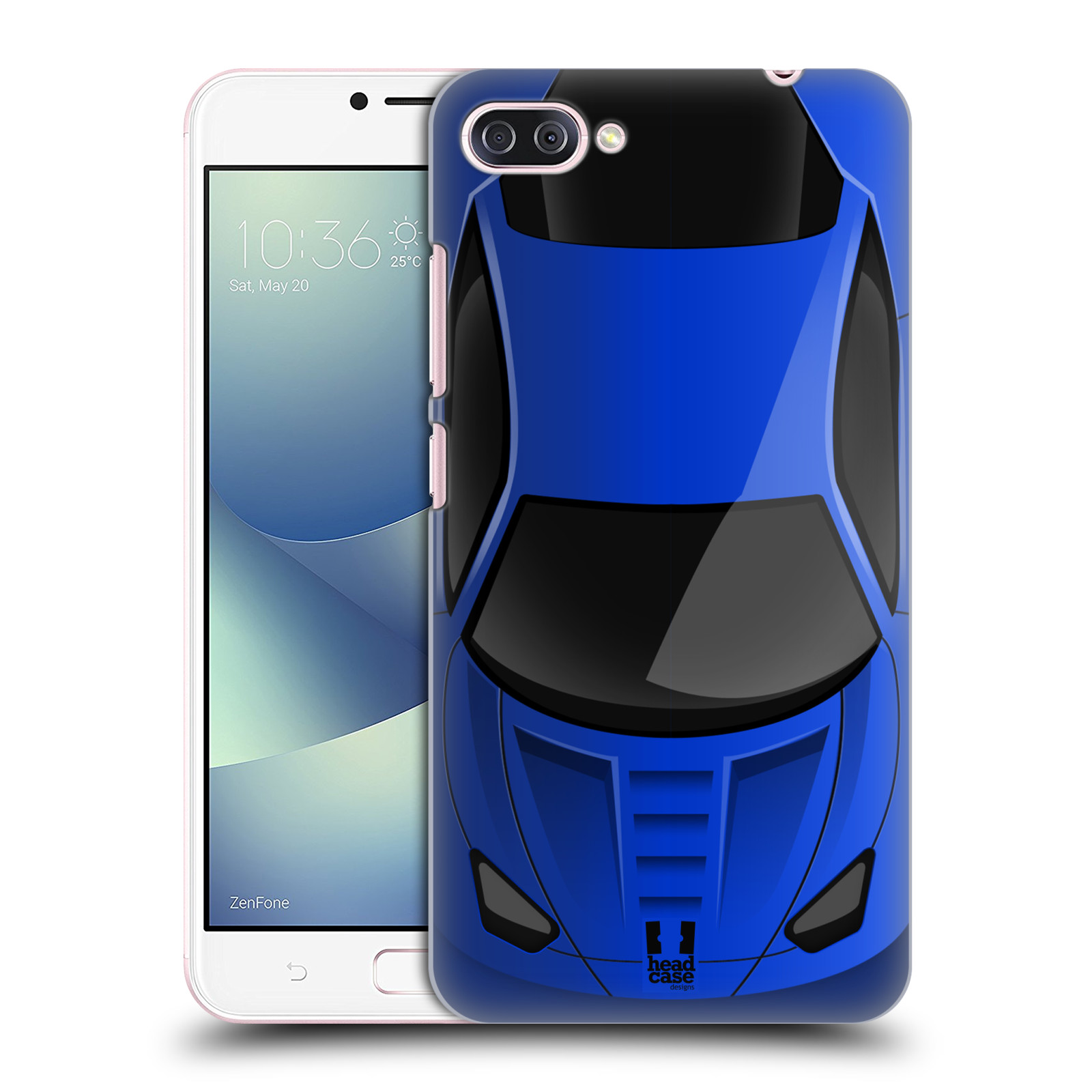 HEAD CASE plastový obal na mobil Asus Zenfone 4 MAX ZC554KL vzor Auto horní pohled modrá