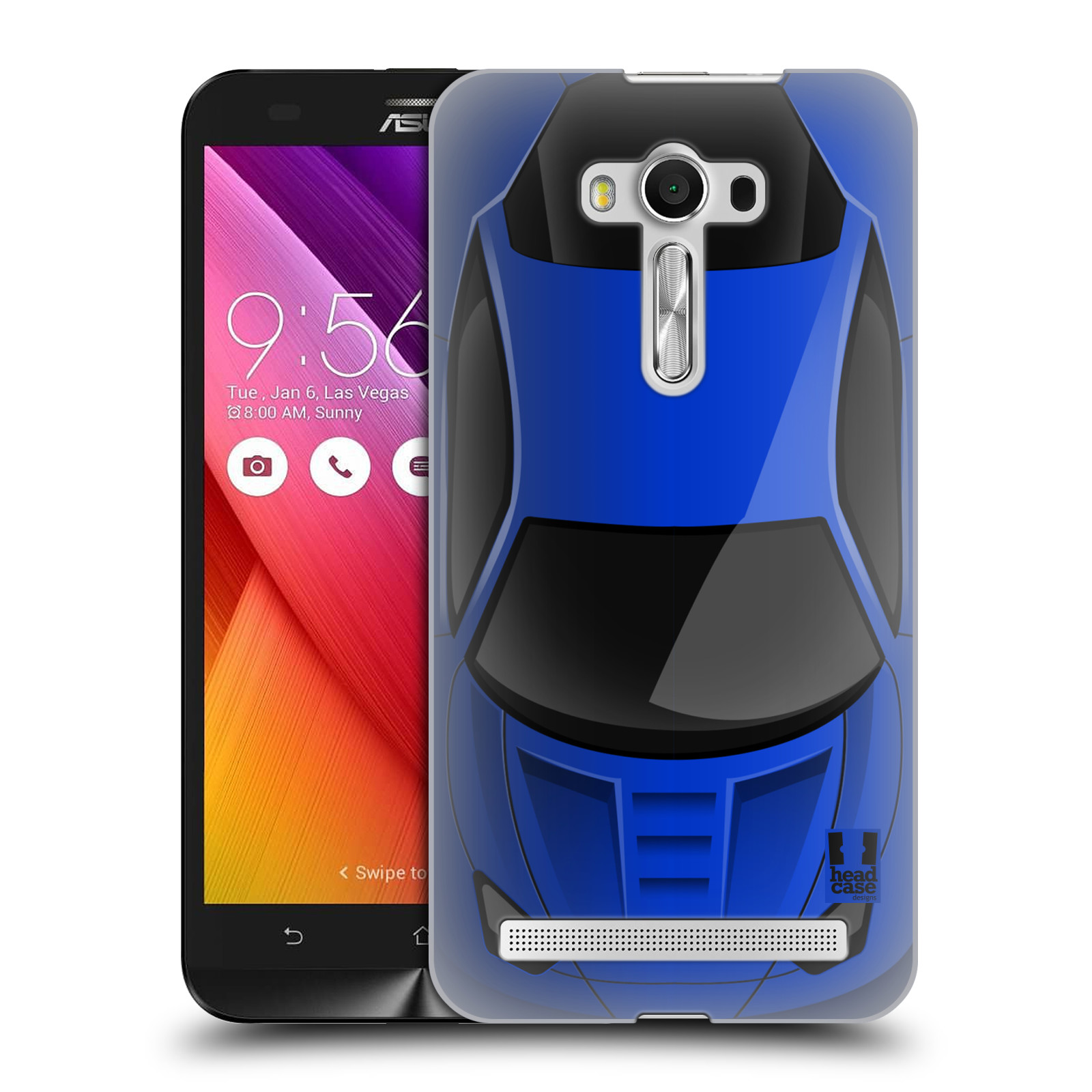 HEAD CASE plastový obal na mobil Asus Zenfone 2 LASER (5,5 displej ZE550KL) vzor Auto horní pohled modrá