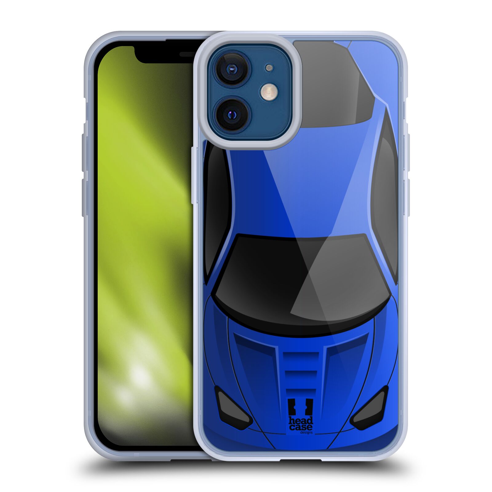 Plastový obal na mobil Apple Iphone 12 MINI vzor Auto horní pohled modrá