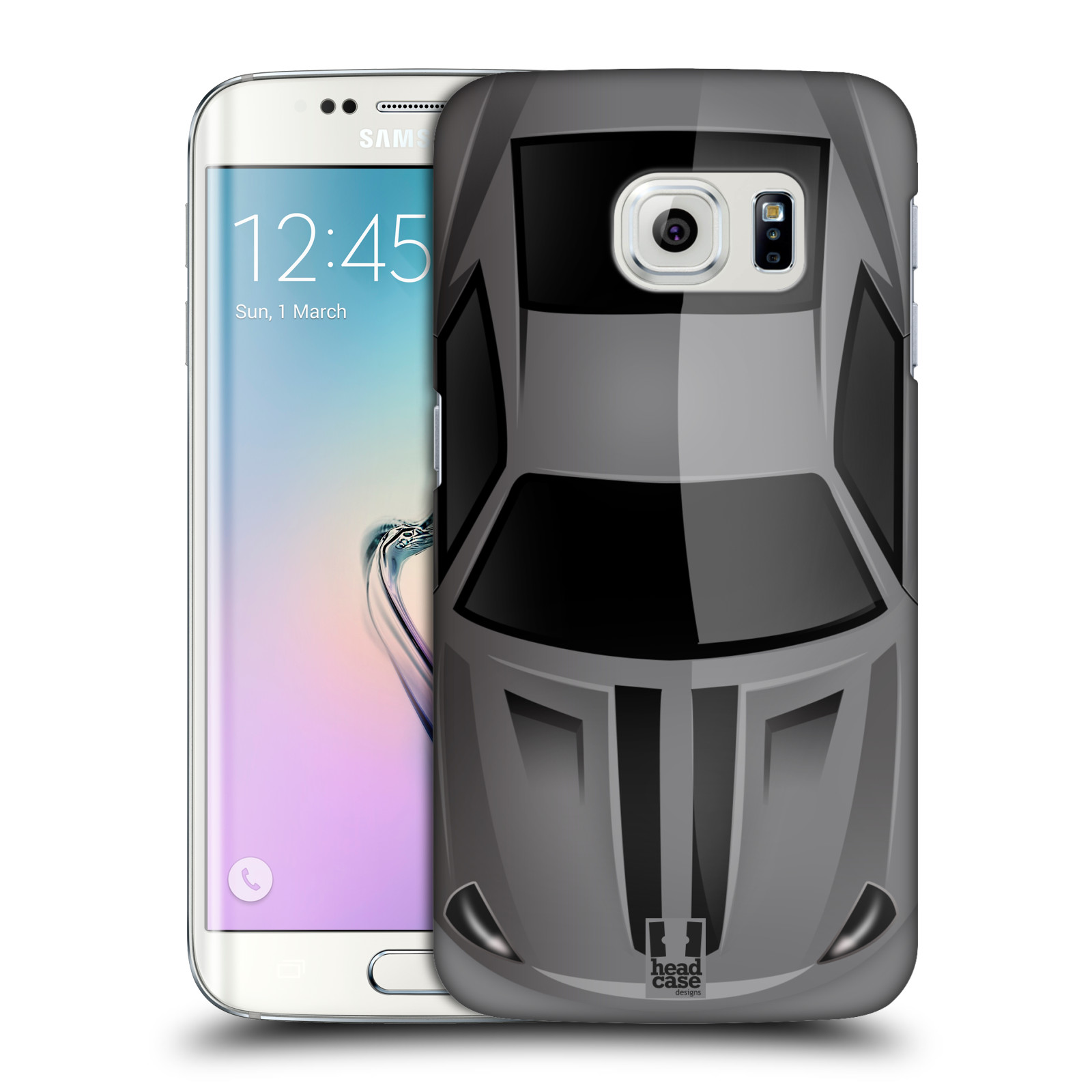 HEAD CASE plastový obal na mobil SAMSUNG Galaxy S6 EDGE (G9250, G925, G925F) vzor Auto horní pohled šedá