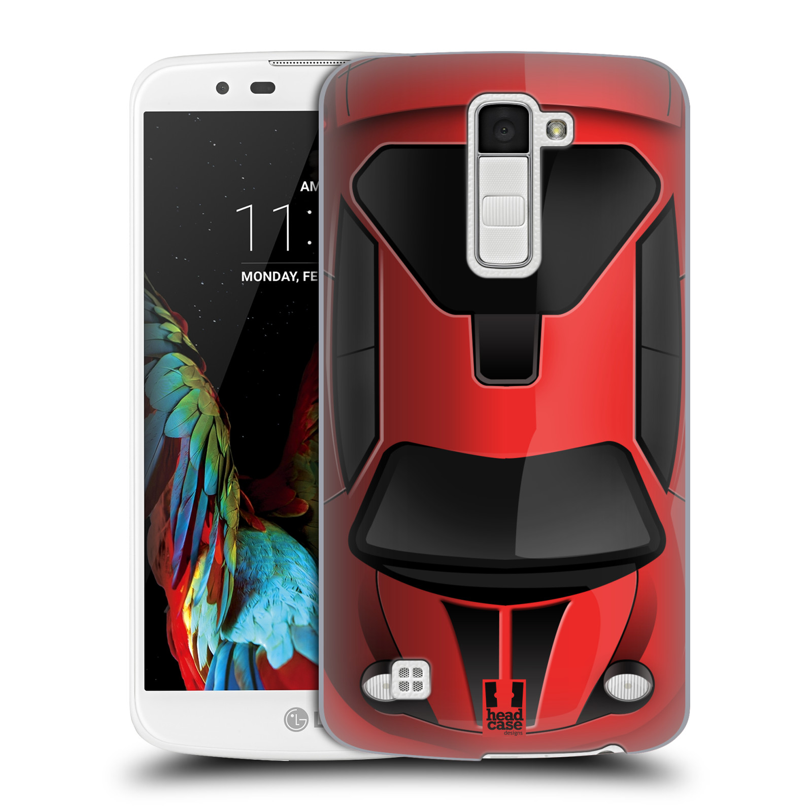 HEAD CASE plastový obal na mobil LG K10 vzor Auto horní pohled červená