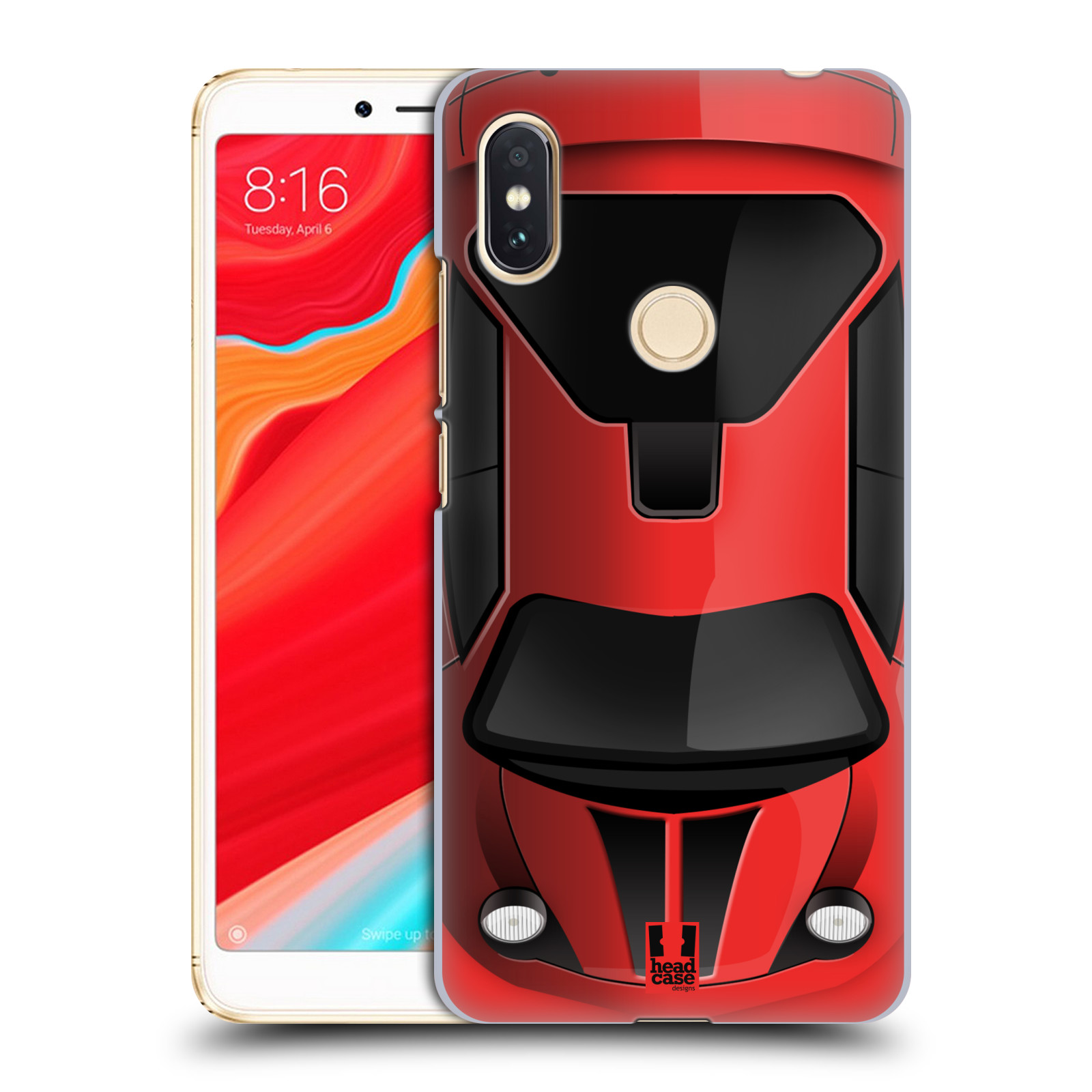 HEAD CASE plastový obal na mobil Xiaomi Redmi S2 vzor Auto horní pohled červená