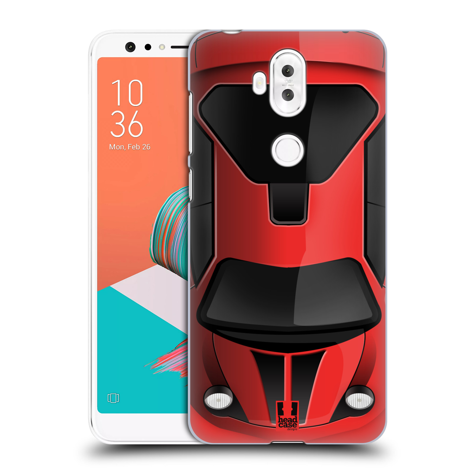 HEAD CASE plastový obal na mobil Asus Zenfone 5 LITE ZC600KL vzor Auto horní pohled červená