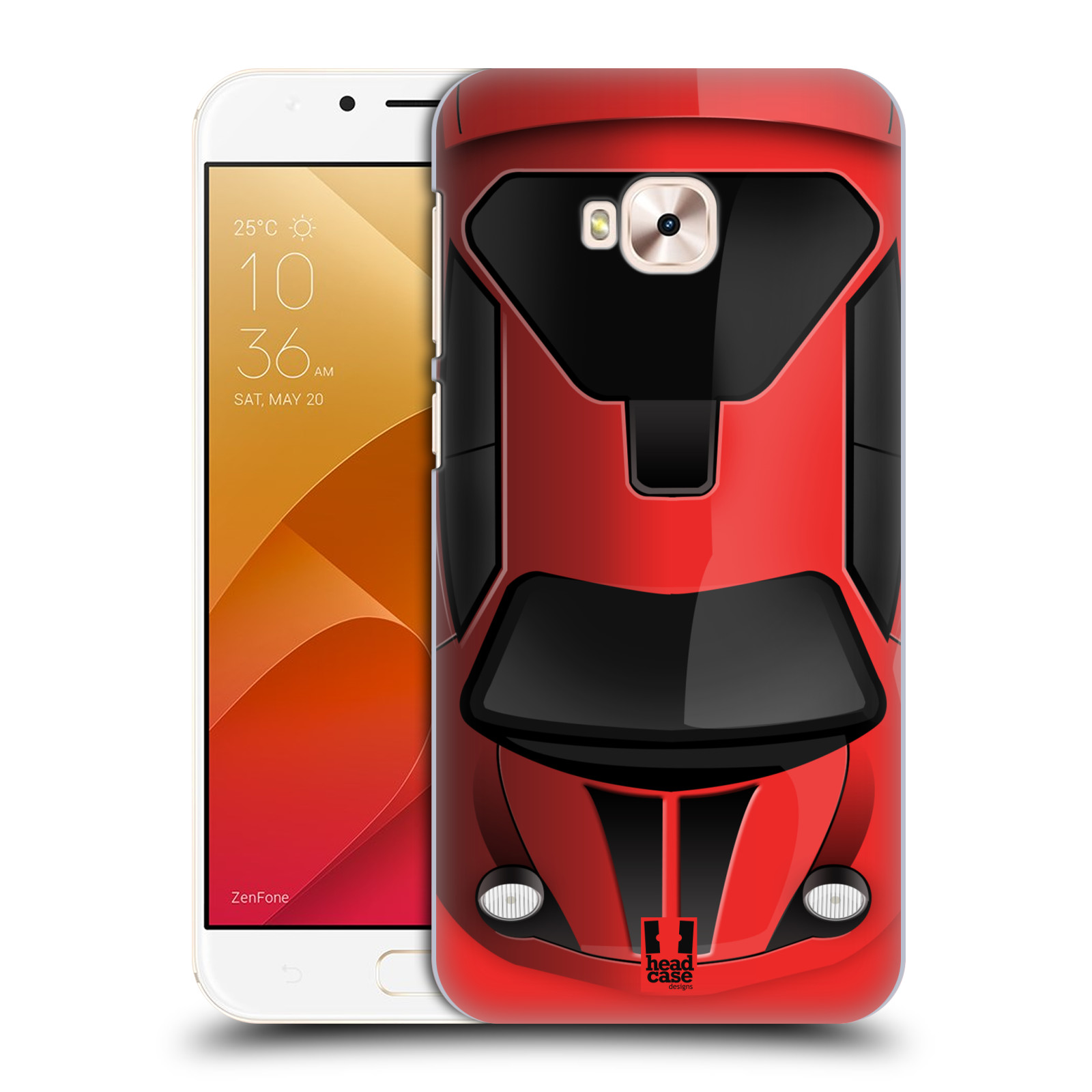 HEAD CASE plastový obal na mobil Asus Zenfone 4 Selfie Pro ZD552KL vzor Auto horní pohled červená