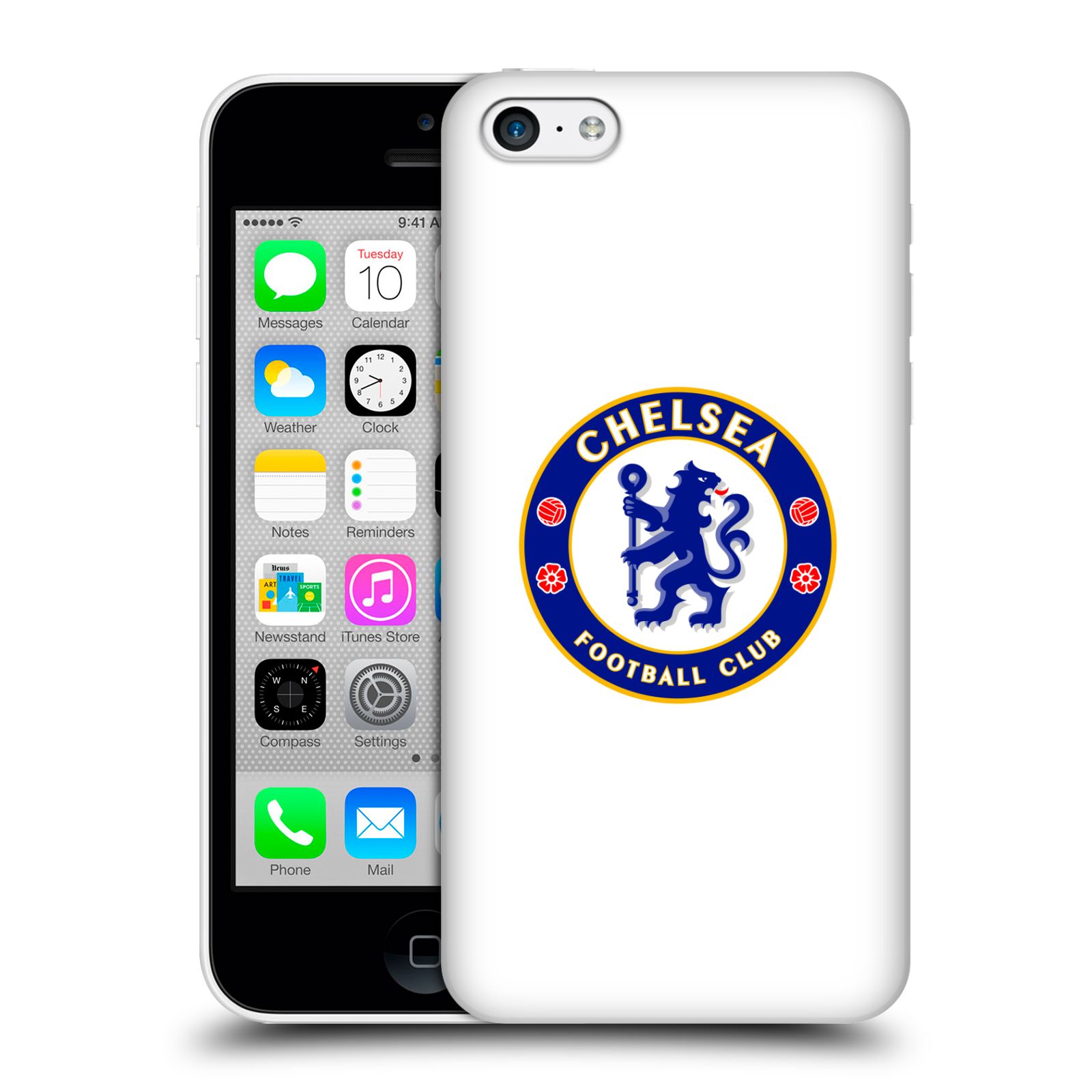 Zadní obal pro mobil Apple Iphone 5C - HEAD CASE - Fotbalové kluby - Chelsea bílé pozadí