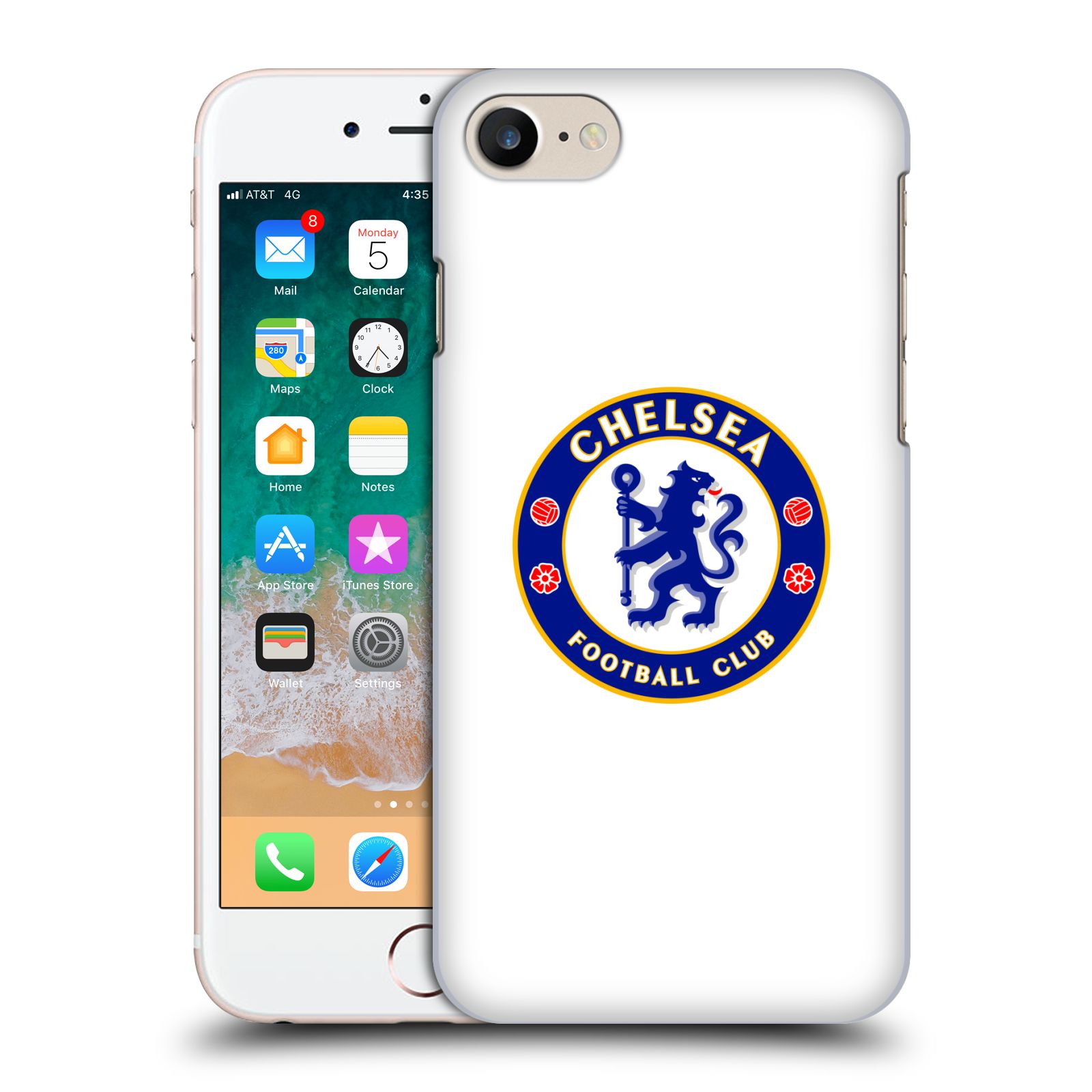 Zadní obal pro mobil Apple Iphone 7/8/SE2020 - HEAD CASE - Fotbalové kluby - Chelsea bílé pozadí