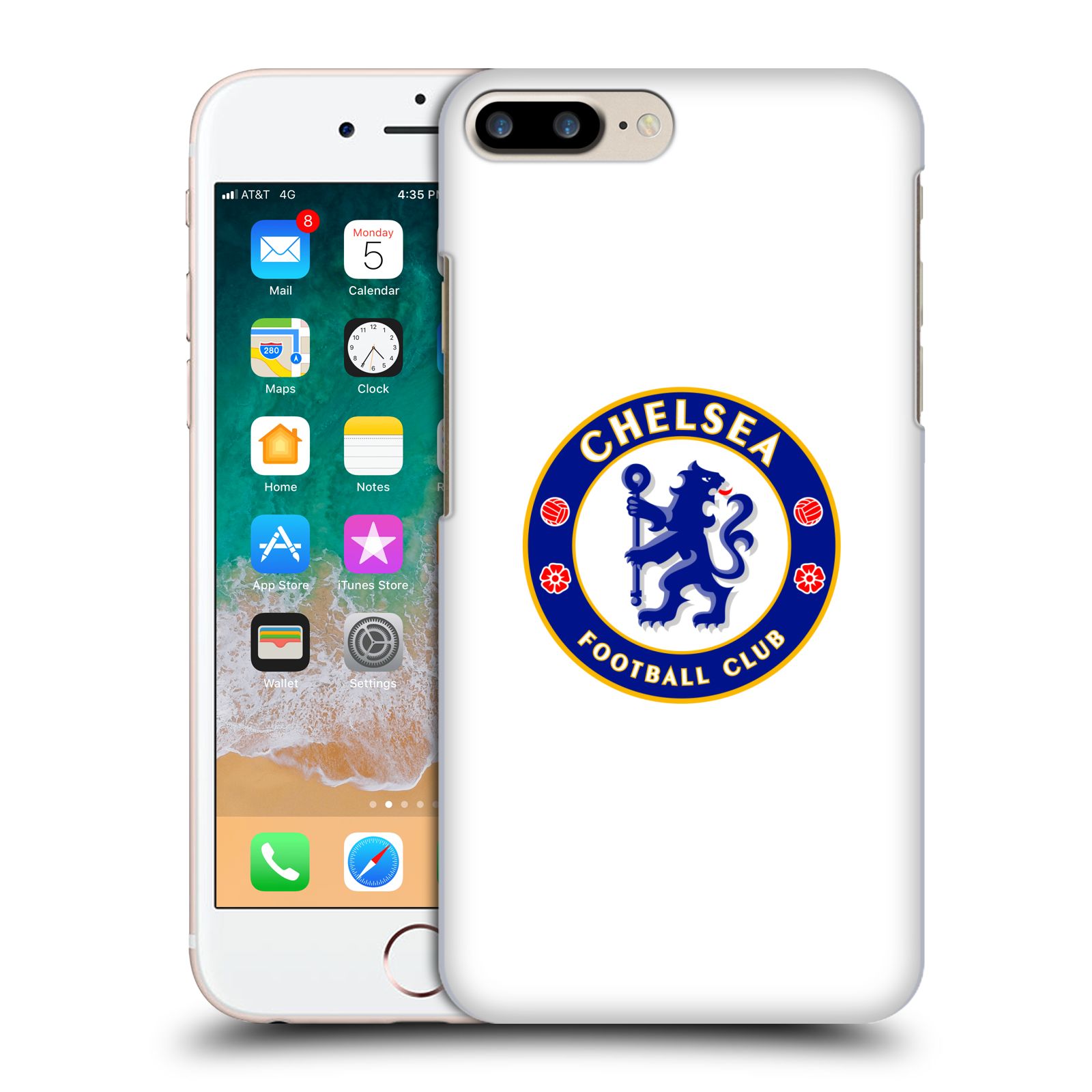 Zadní obal pro mobil Apple Iphone 7+ /  8+ - HEAD CASE - Fotbalové kluby - Chelsea bílé pozadí