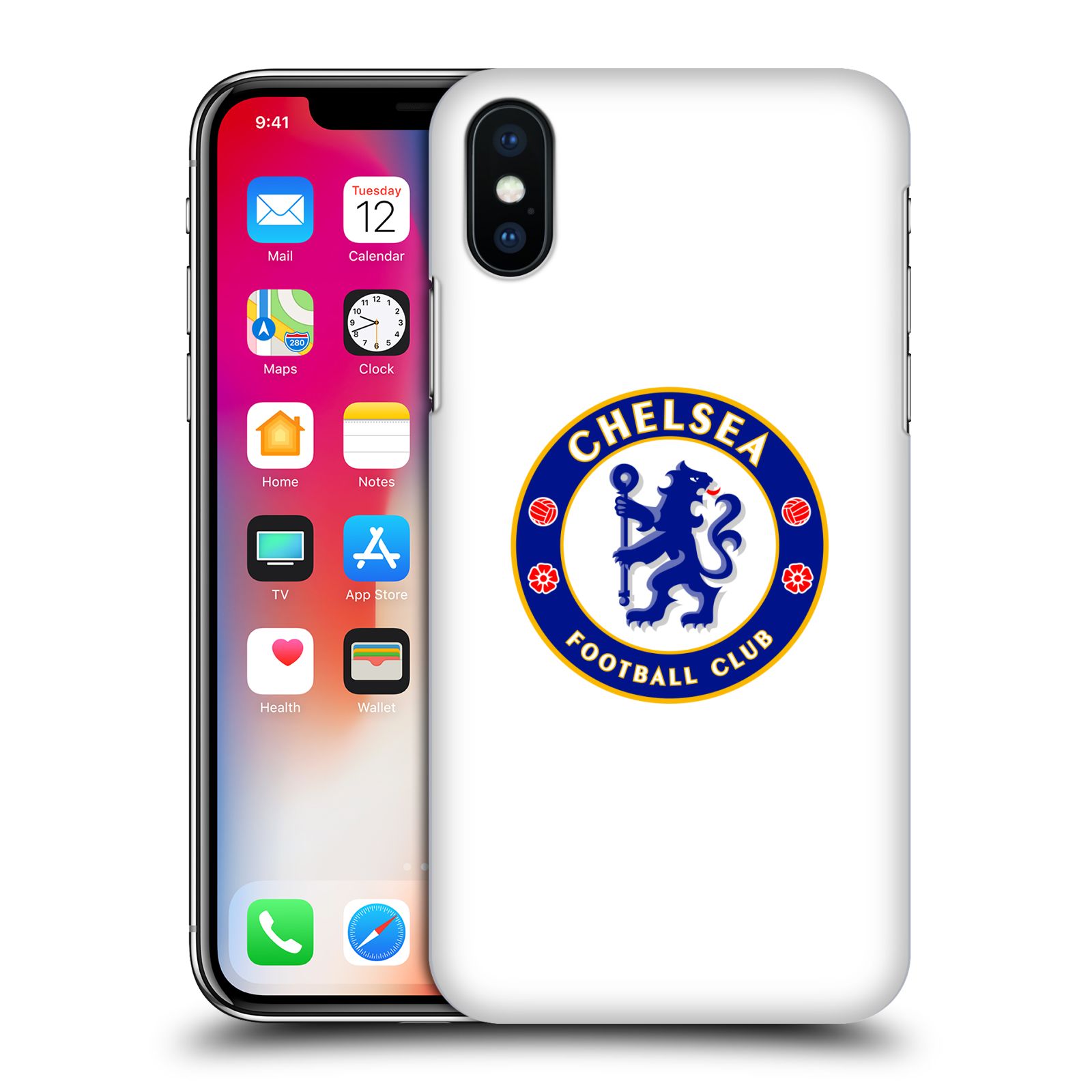 Zadní obal pro mobil Apple Iphone X / XS - HEAD CASE - Fotbalové kluby - Chelsea bílé pozadí