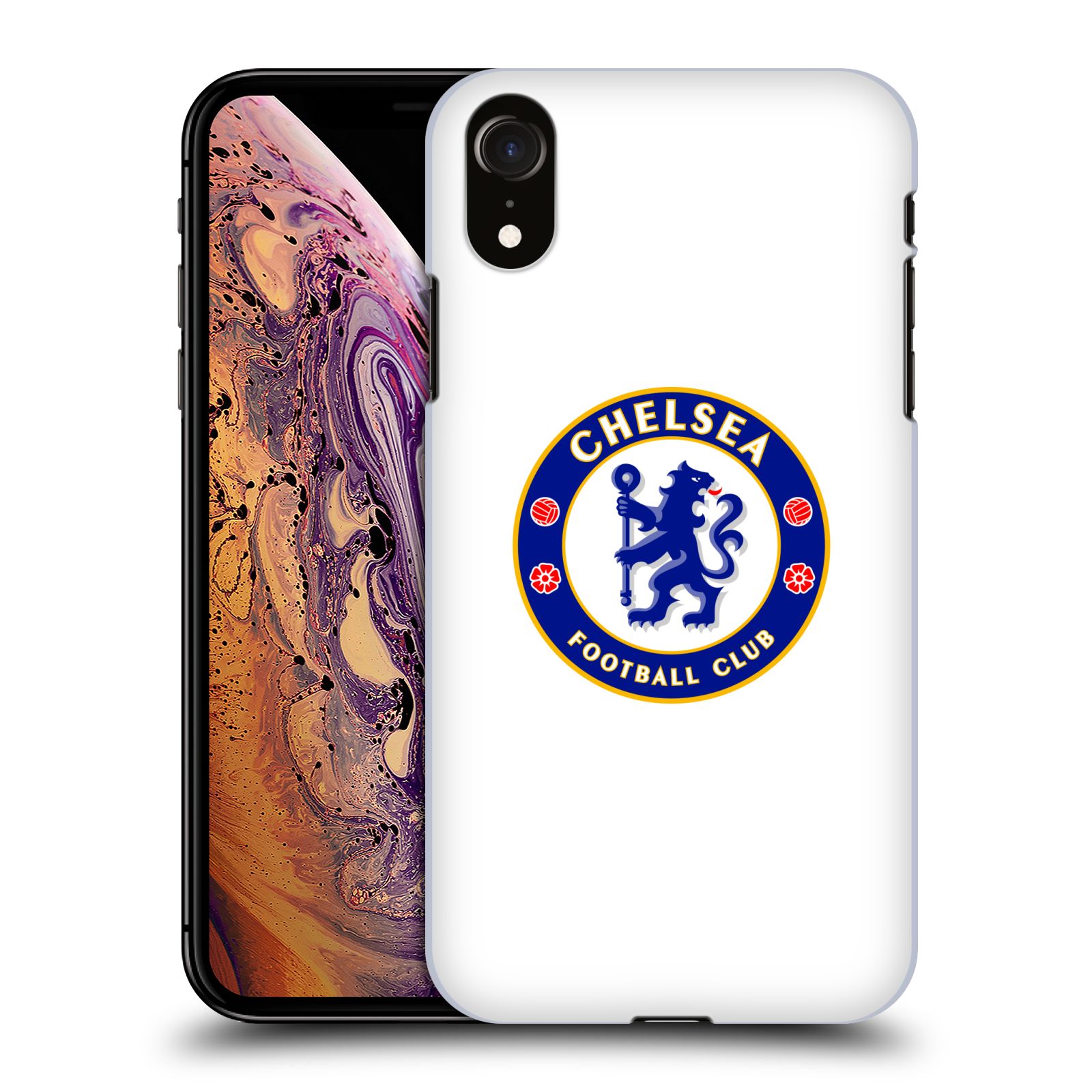 Zadní obal pro mobil Apple Iphone XR - HEAD CASE - Fotbalové kluby - Chelsea bílé pozadí