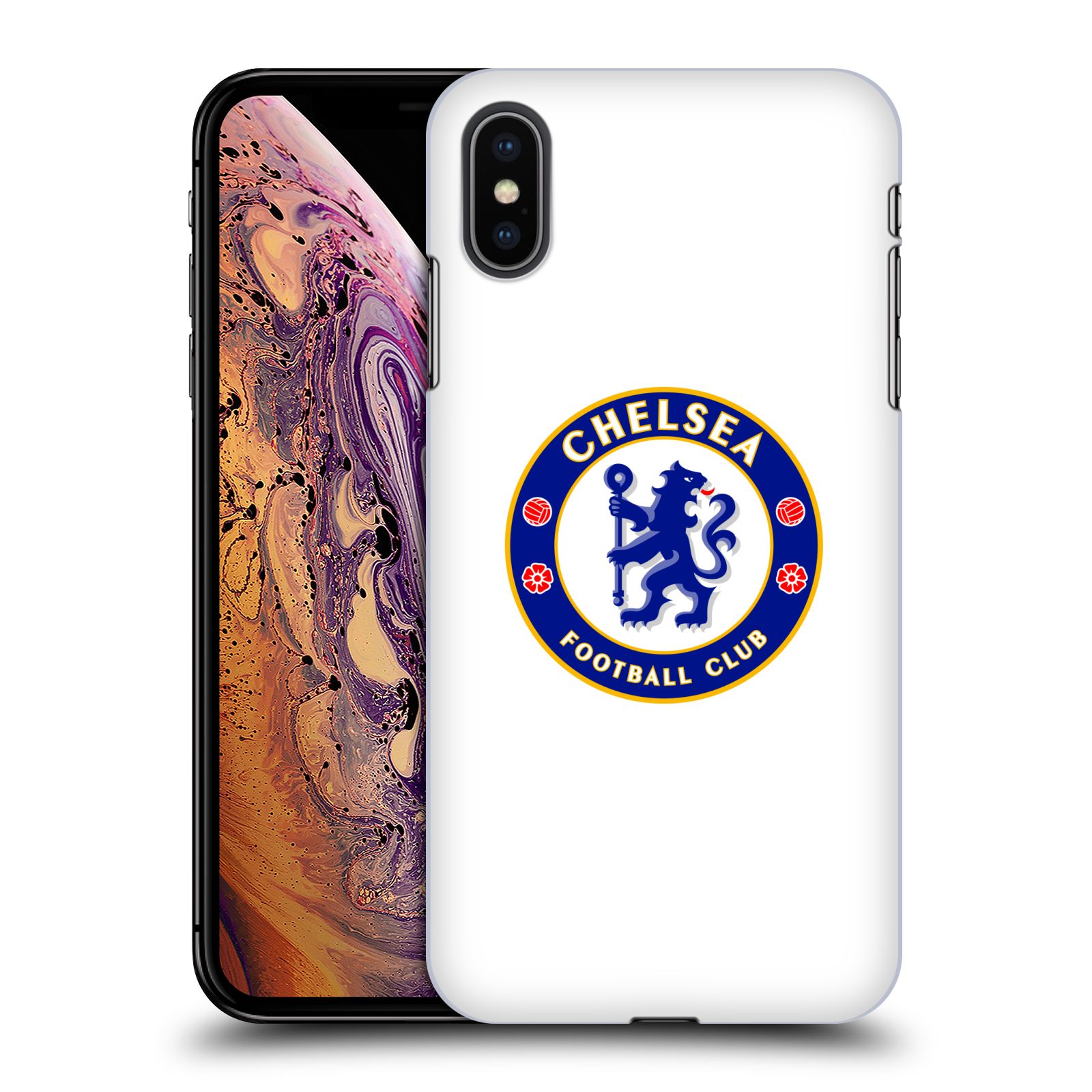 Zadní obal pro mobil Apple Iphone XS MAX - HEAD CASE - Fotbalové kluby - Chelsea bílé pozadí